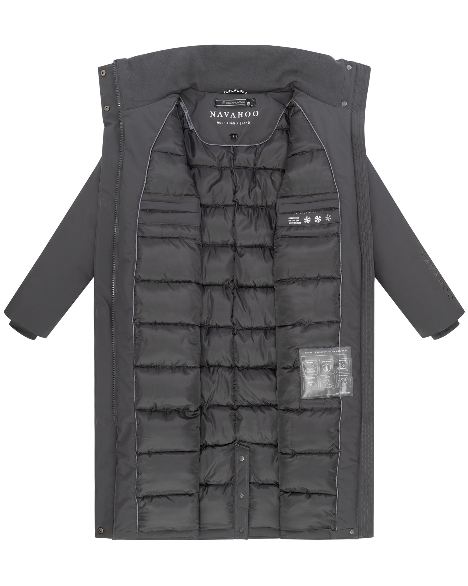 Navahoo Wintermantel »Traumblüte 14«, Warmer Parka mit Stehkragen
