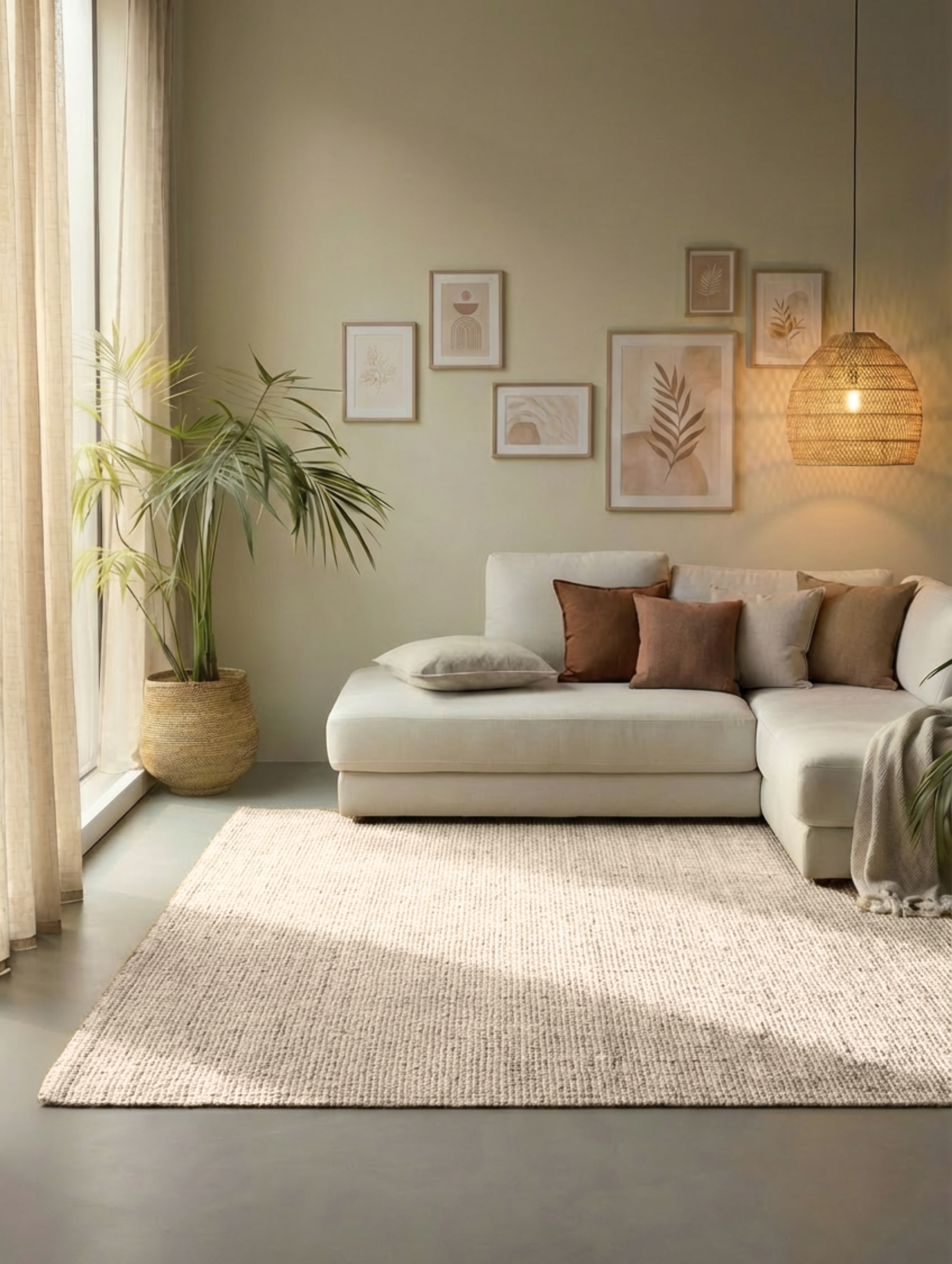 HANSE Home Teppich "Jaipur Juteteppich, als Läufer und in Rund" rechteckig 10 mm Höhe 100% Naturfaser, Wohnzimmer, Esszimmer, Schlafzimmer, GRS