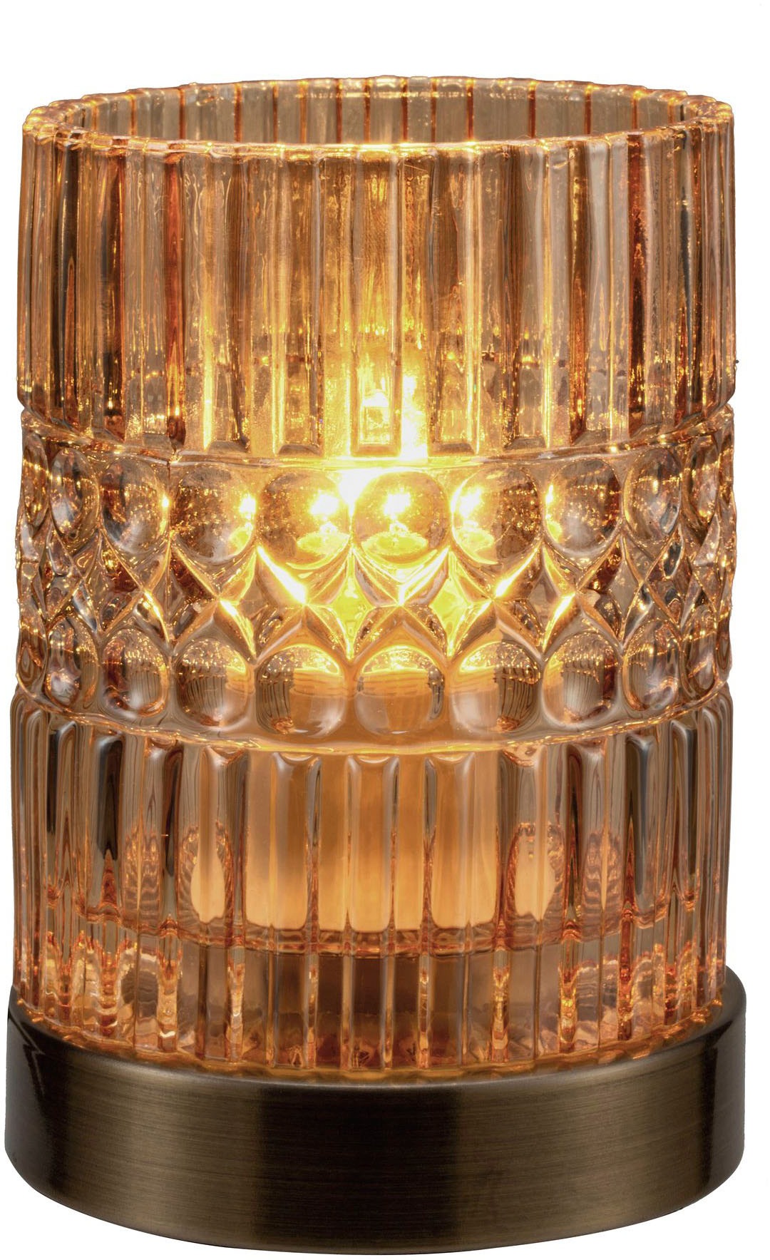 Pauleen Tischleuchte »Crystal Elegance«, 22 flammig-flammig, E27, Glas  Bernstein | BAUR | Tischlampen