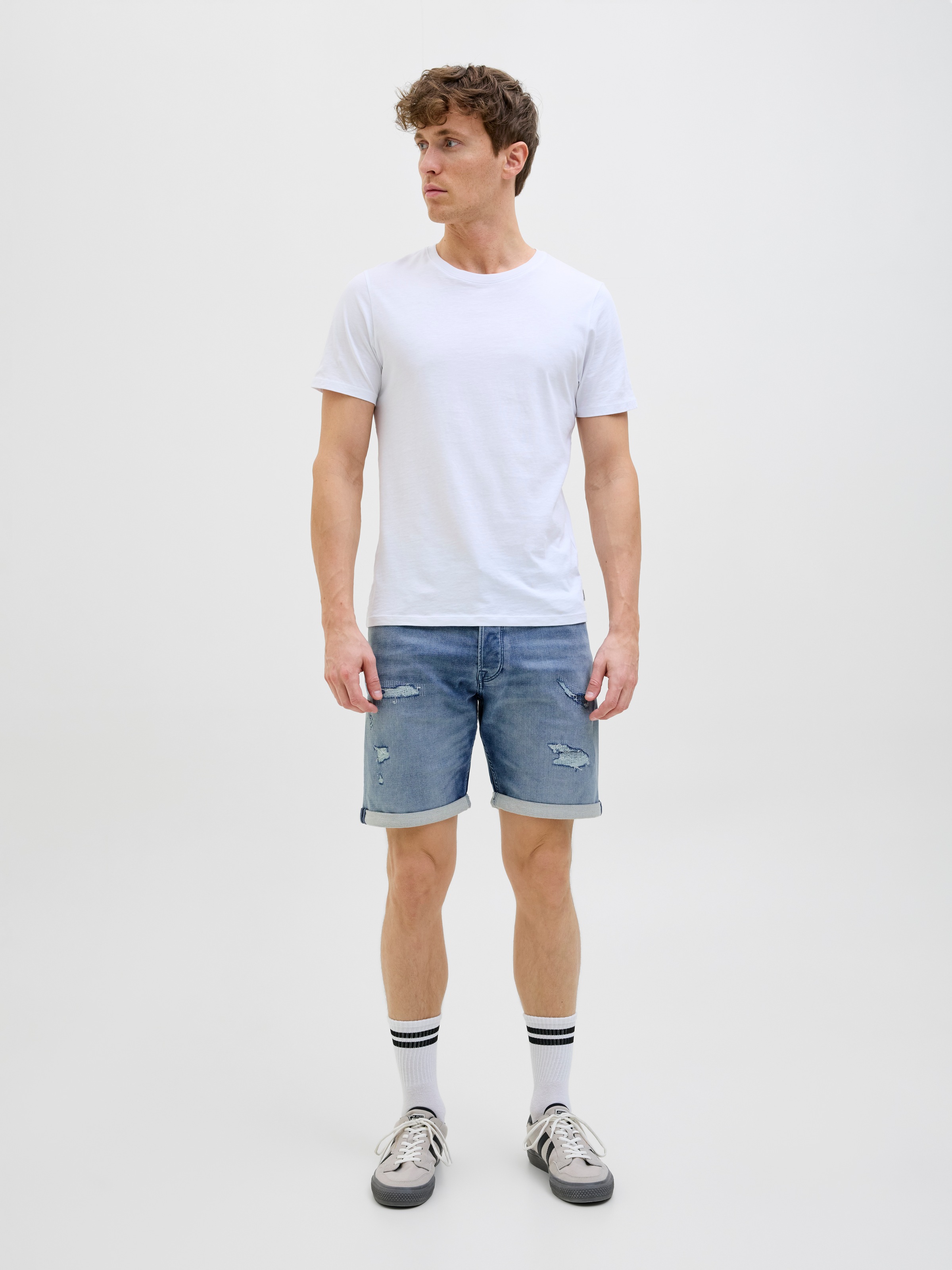 Jack & Jones Short En Jean Rick Icon Ge 118 Blue Denim XL Homme 8
