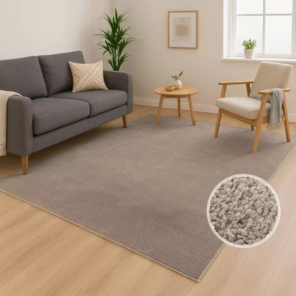 Carpet City Teppich "CALMA 200" rechteckig 14 mm Höhe Kurzflor, Waschbar, A günstig online kaufen