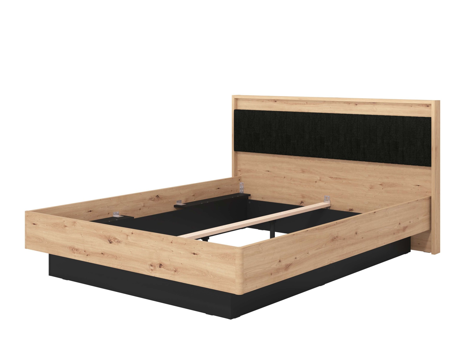 INOSIGN Bettgestell »Ascalon, gepolstertes Kopfteil, bezogen mit weichem Cordstoff«, Liegeflächen 160 oder 180x200 cm, FSC® -zertifizierter Holzwerkstoff