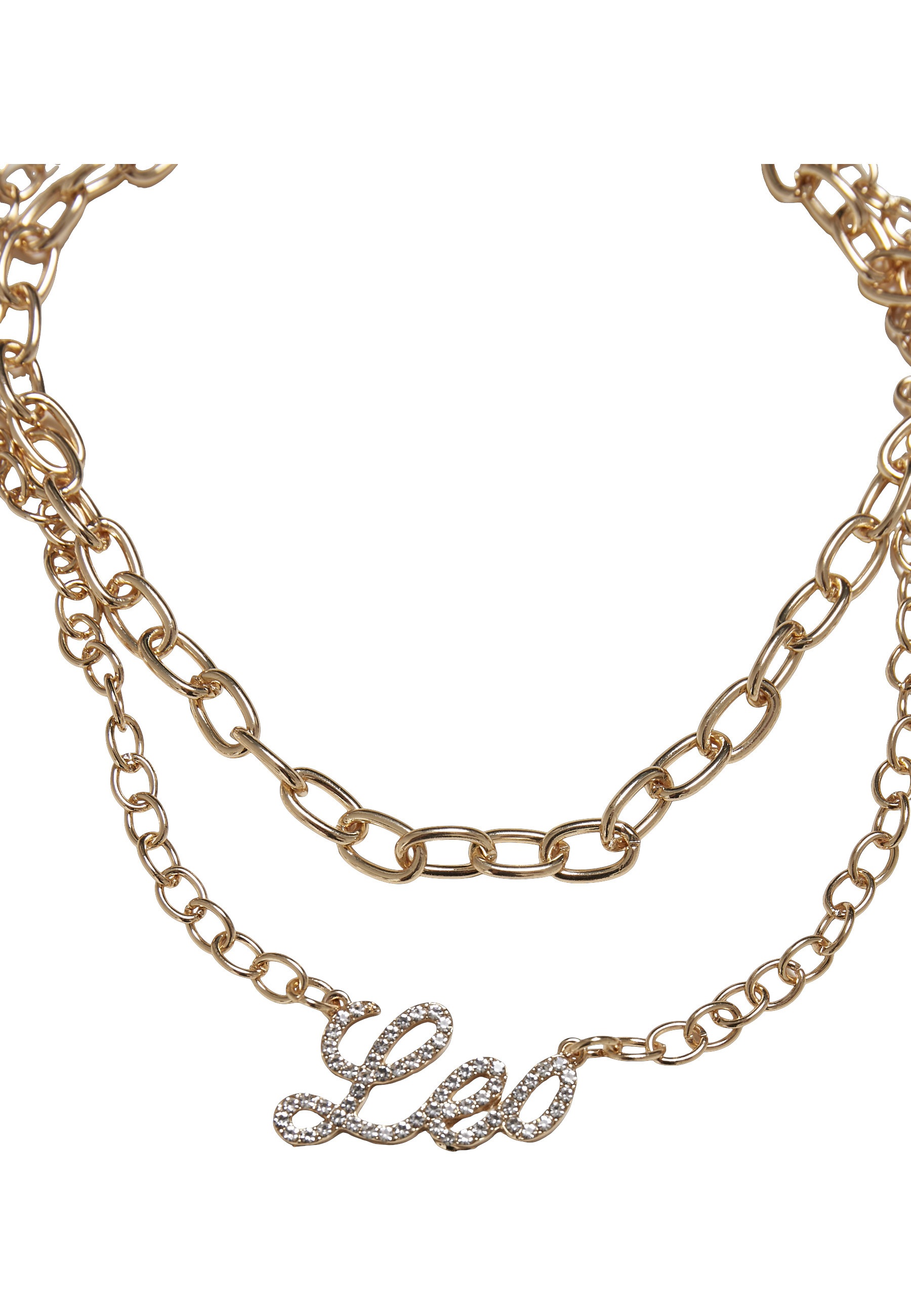 URBAN CLASSICS Edelstahlkette »Urban Classics Unisex Diamond Zodiac Golden Necklace«