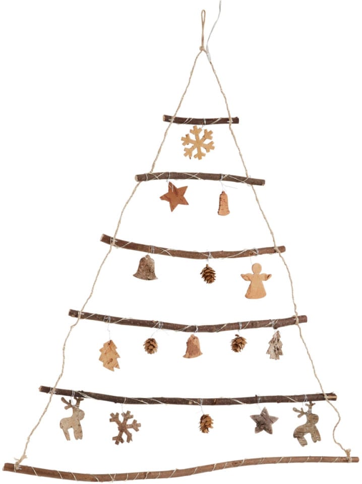 ca. Holz Baum BAUR Wanddeko | aus cm LED Höhe »Tannenbaum, warmweißen kaufen mit Weihnachtsdeko«, Schneider 75 80 LEDs,