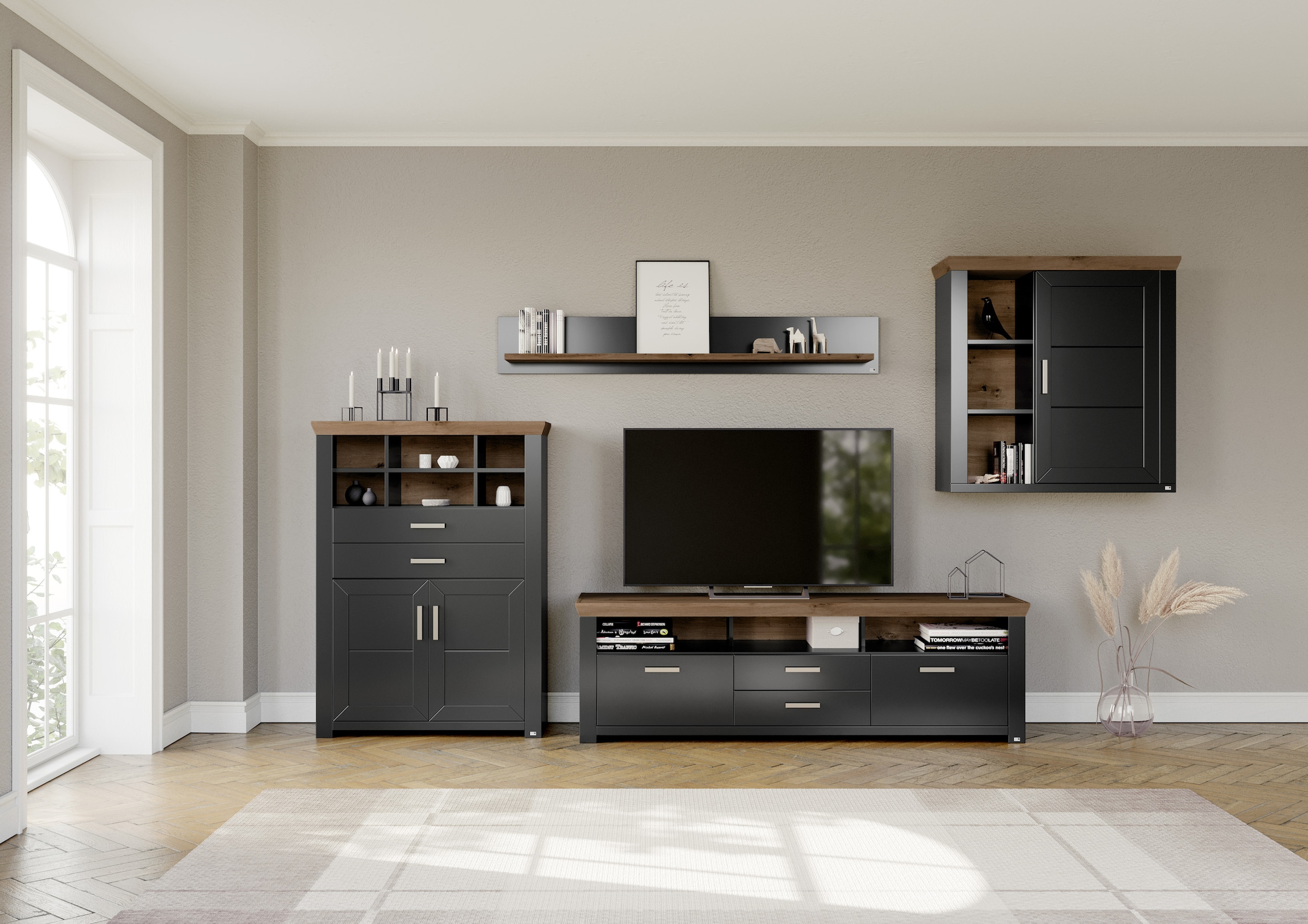 set one by Musterring Wohnwand "York" Set, 4 Stk. tlg. günstig online kaufen