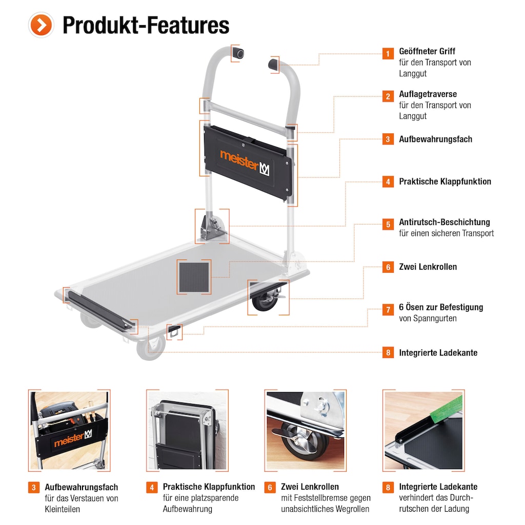 meister Transportwagen »cut-off, Klappwagen / 8985620«