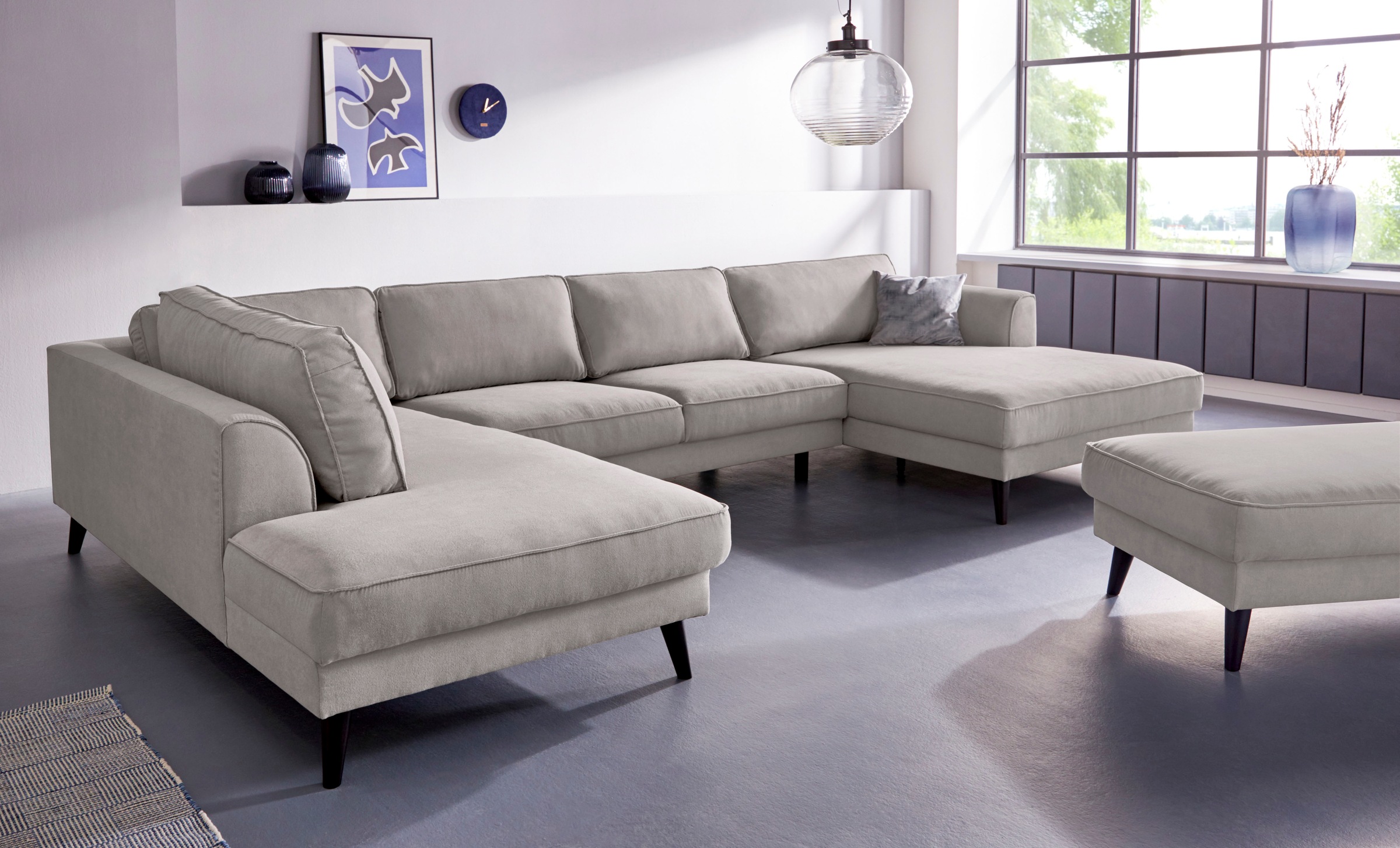 Home affaire Wohnlandschaft "Lumber Jack, viel Platz, bequem, Breite 354cm, günstig online kaufen