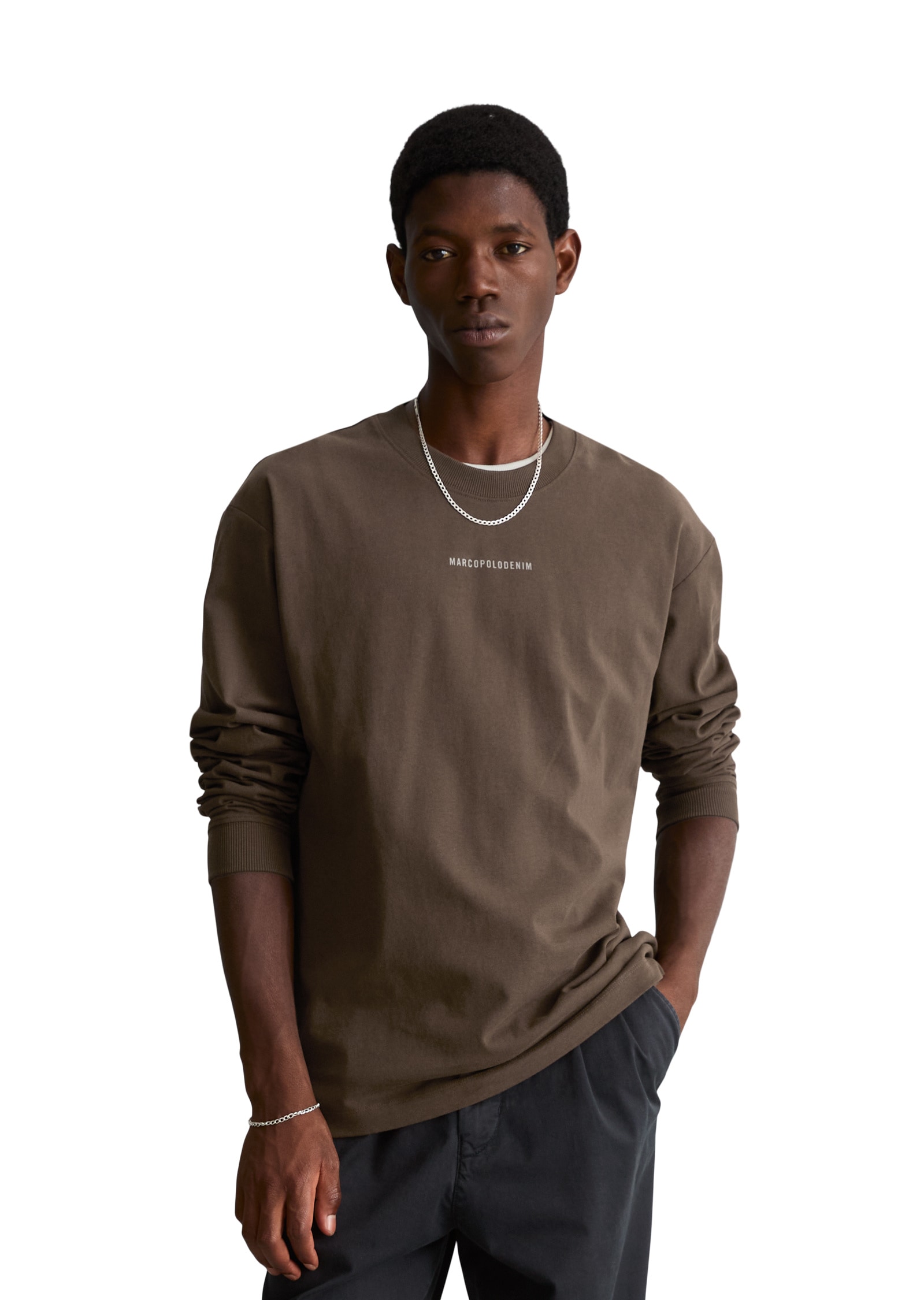 Marc OPolo DENIM Langarmshirt "aus Bio-Baumwolle"
