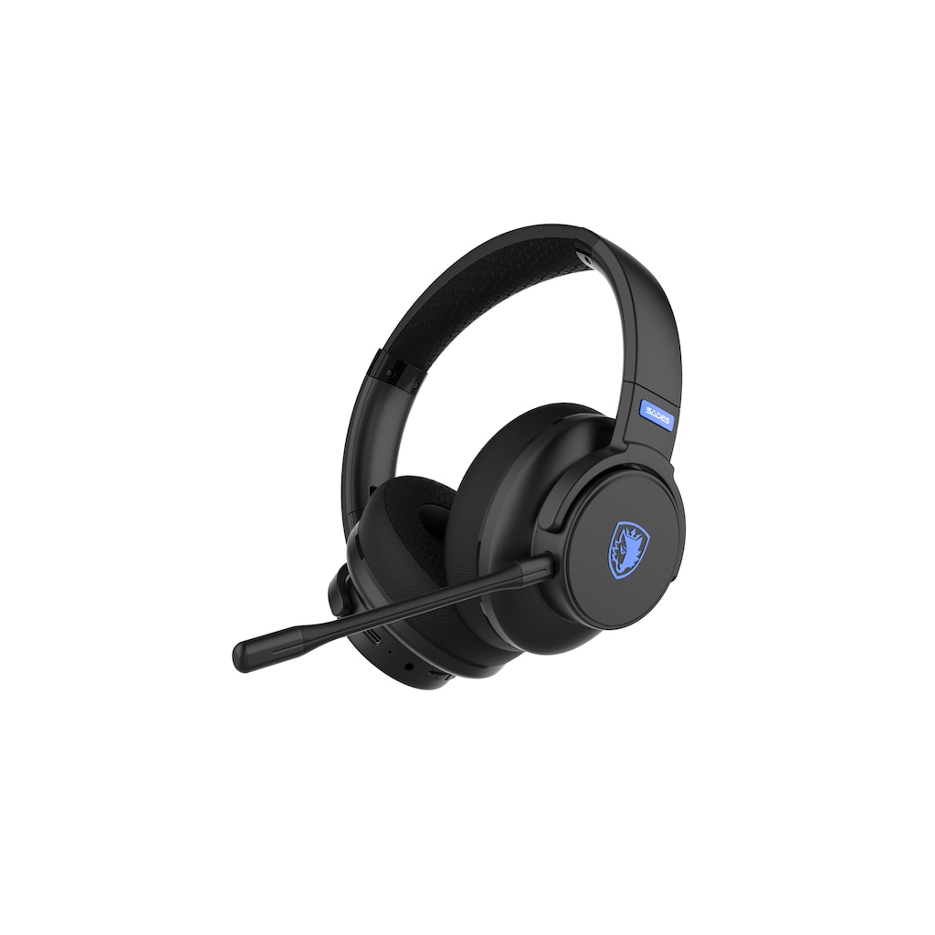 Sades Gaming-Headset »SADES Runner SA-202 Gaming Headset, schwarz, USB, kabellos, Stereo«, Wireless, Rauschunterdrückung, Over Ear, Bluetooth 5.0, 2.4G, 3,5 mm