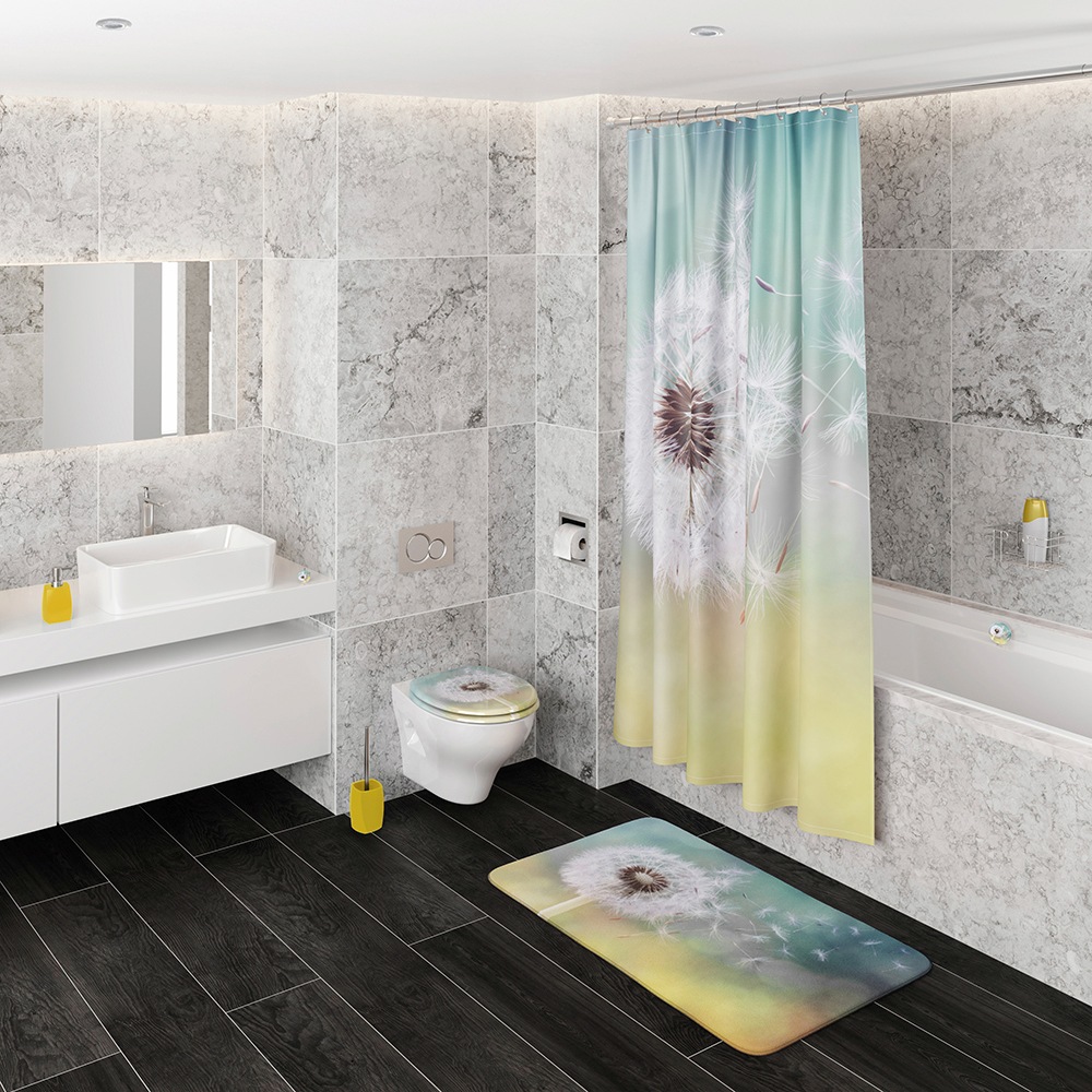 Sanilo Badaccessoire-Set »Pusteblume« bestehend aus WC-Sitz, Badteppich und Waschbeckenstöpsel
