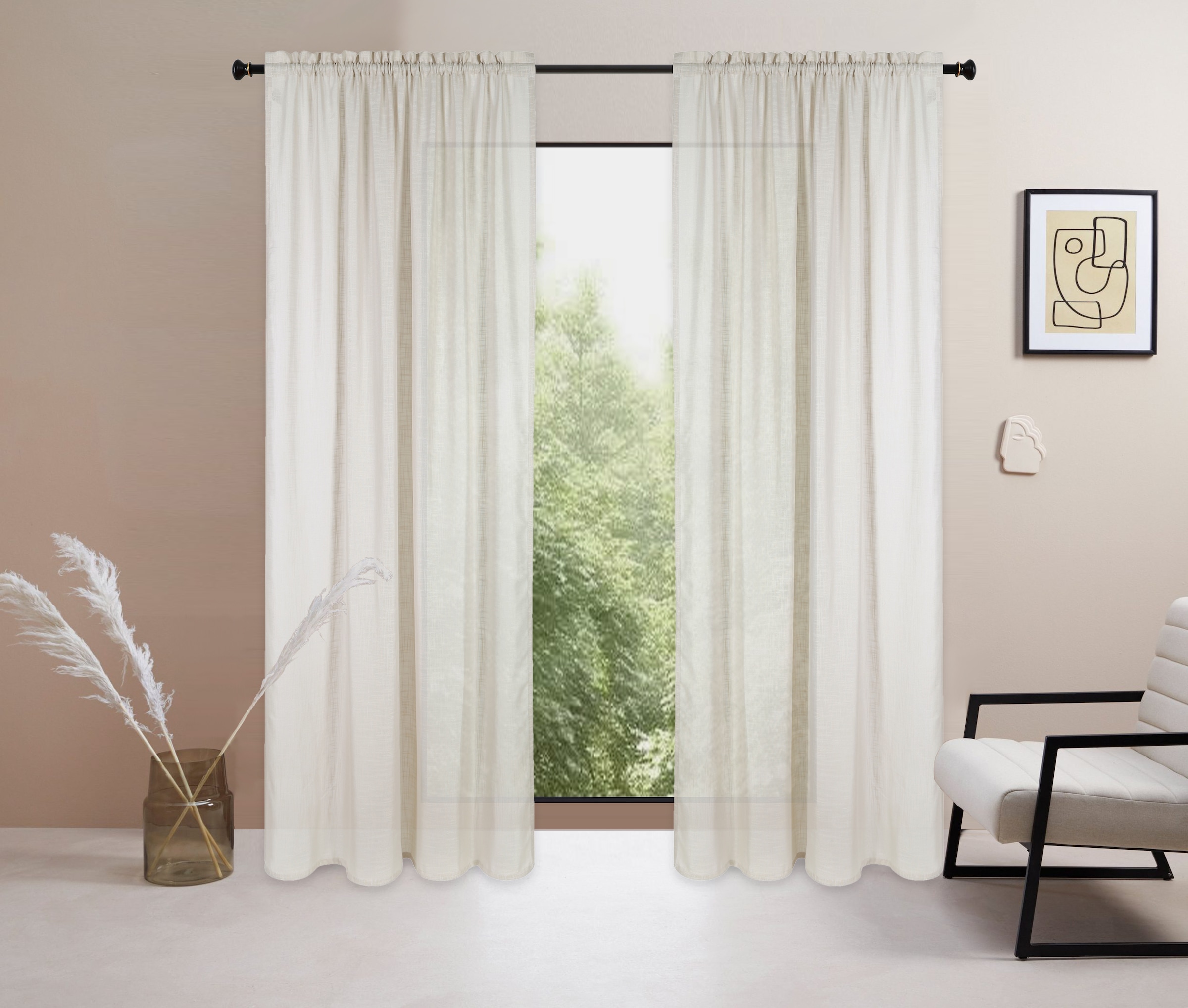 LeGer Home by Lena Gercke Gardine "Marusha" Stangendurchzug 1 Stk. tlg. 1 S günstig online kaufen