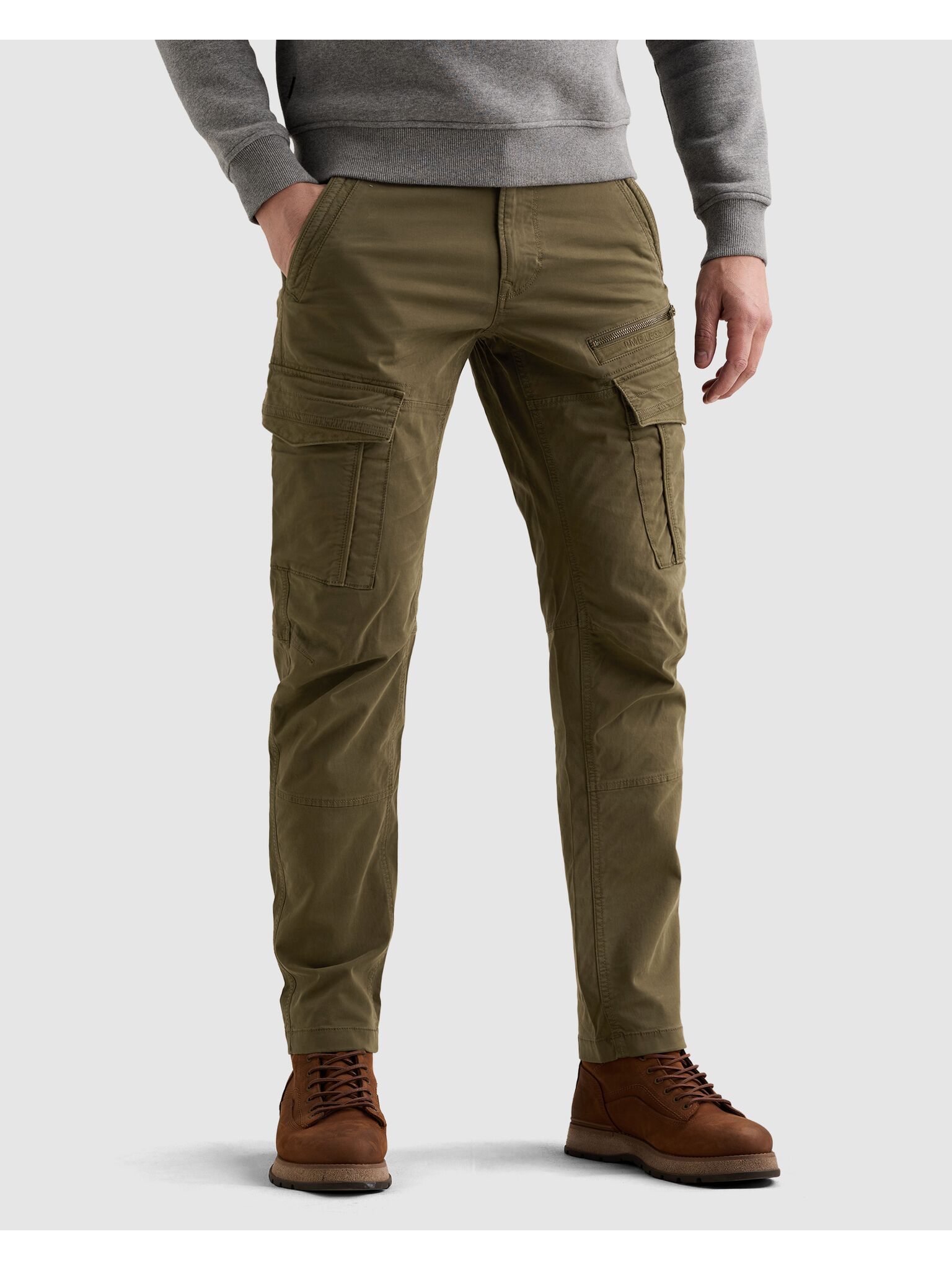 PME LEGEND Cargohose "Nordrop Stretch Twill" mit Logo Stickerei
