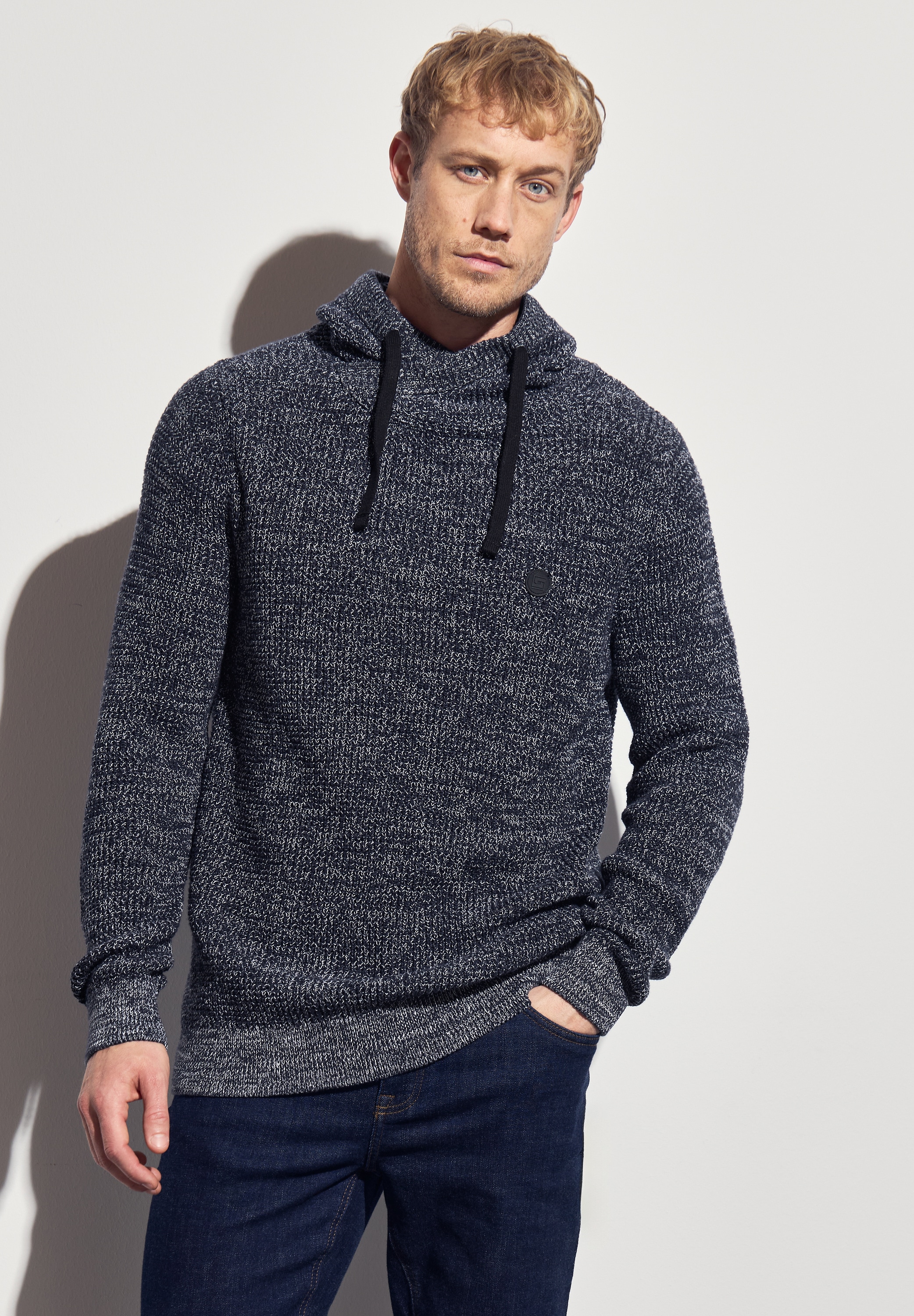 STREET ONE MEN Strickpullover, aus reiner Baumwolle günstig online kaufen