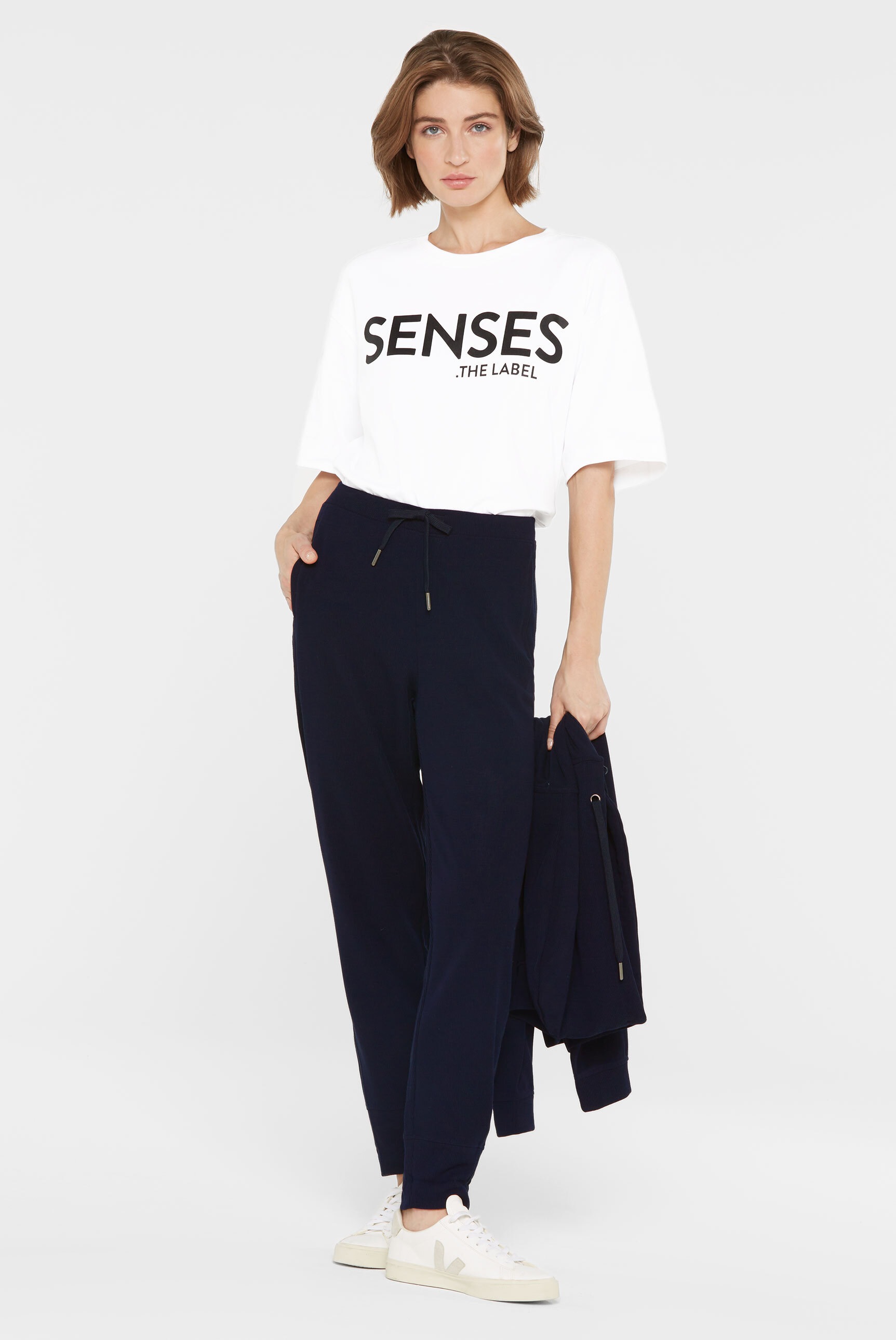 SENSES.THE LABEL Sporthose, mit Elastikbund und Kordel