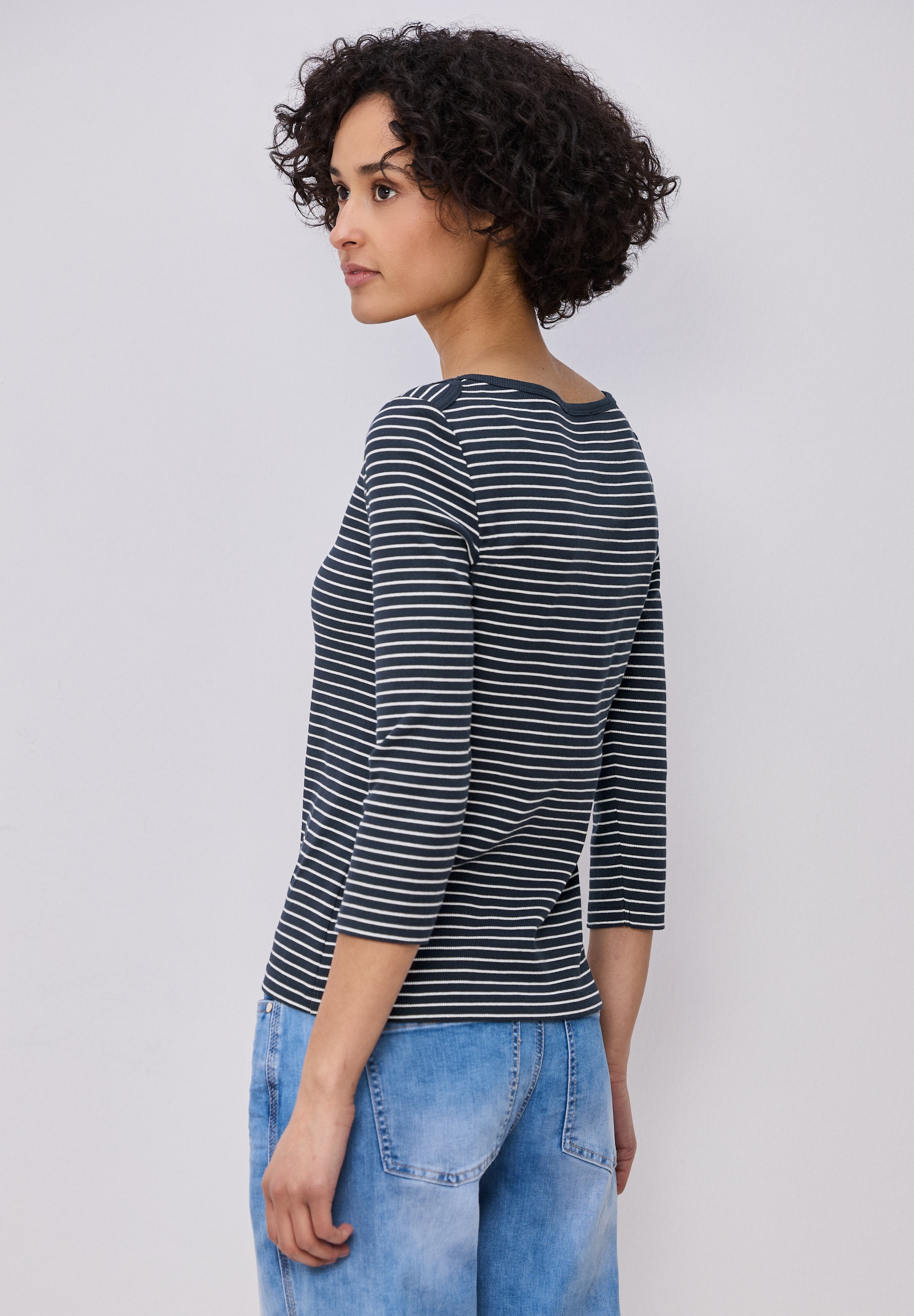 STREET ONE 3/4-Arm-Shirt mit U-Boot-Ausschnitt