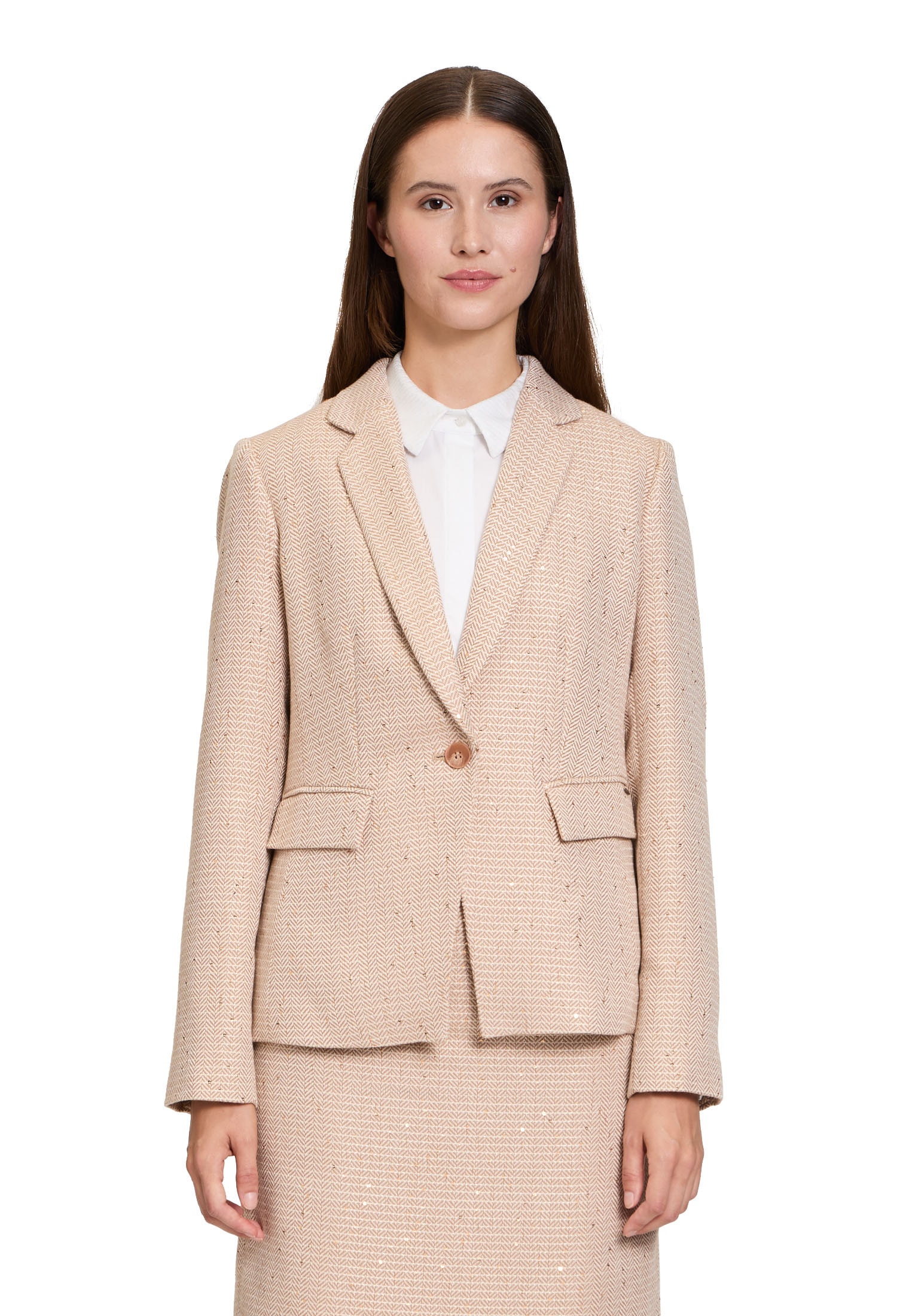 Betty&Co Kurzblazer "Damen mit Hahnentrittmuster", Material günstig online kaufen