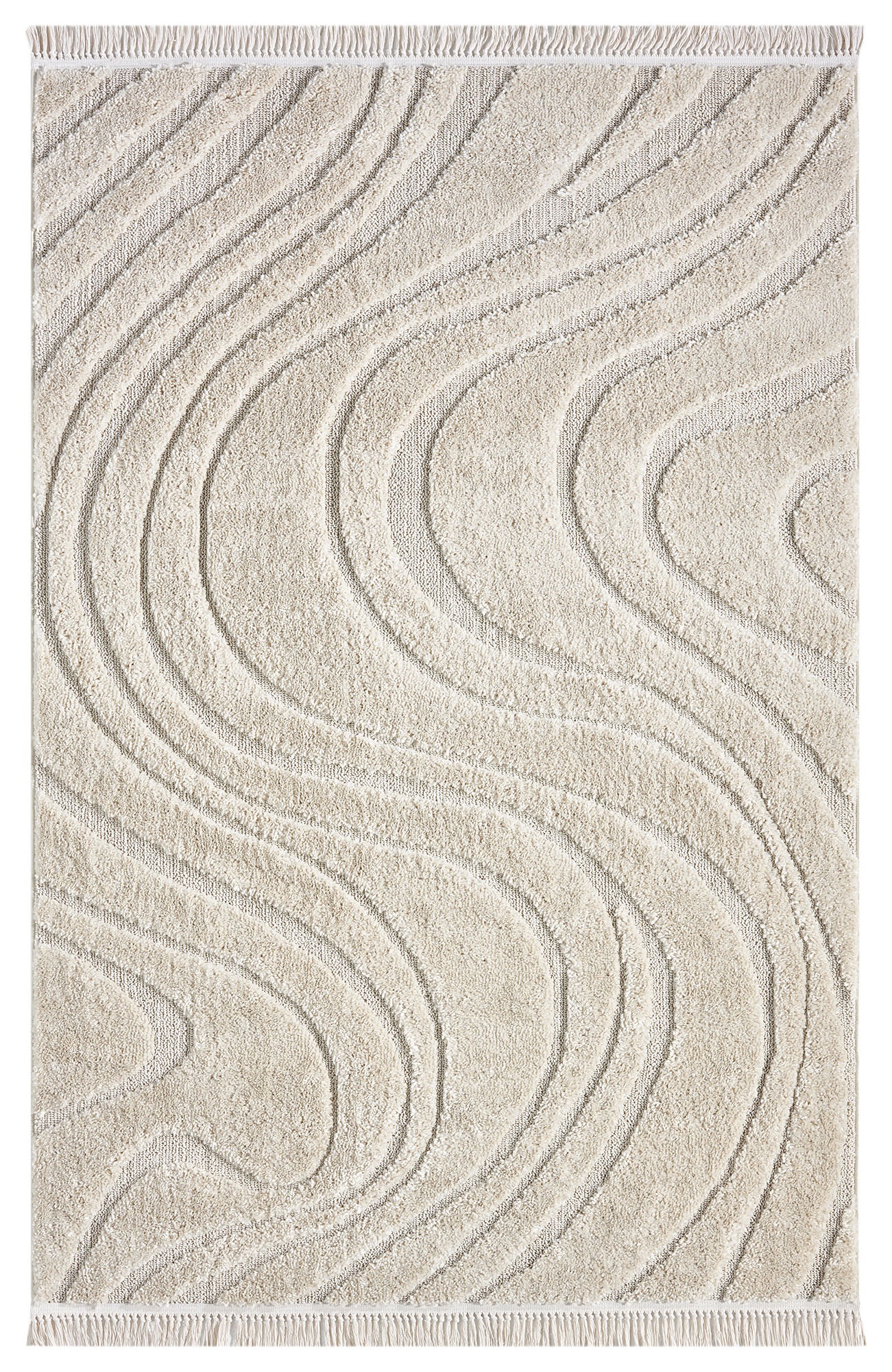 homsy by Ana Johnson Teppich "Waavy mit Fransen, Wellen Design" rechteckig günstig online kaufen