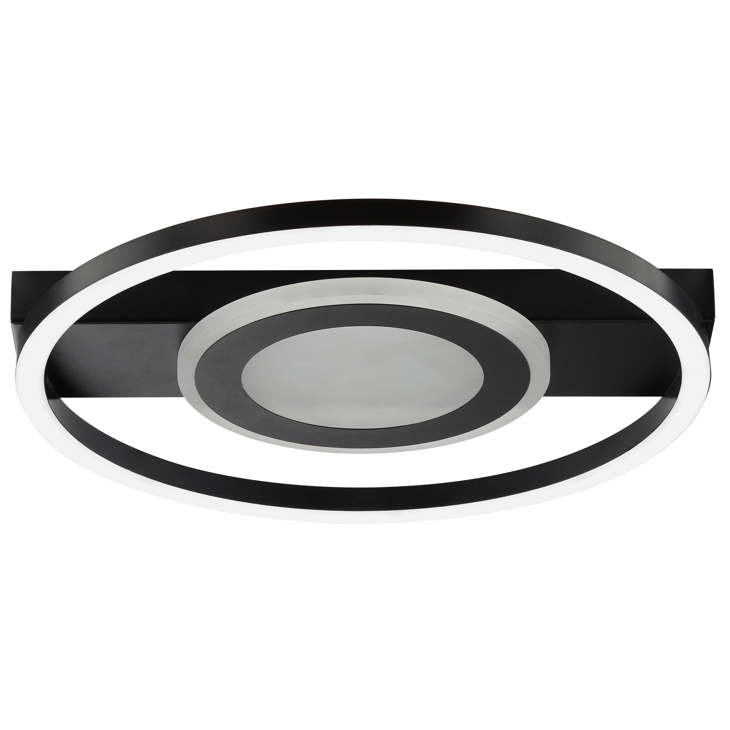 Brilliant LED Deckenleuchte »Maureen« LED-Modul 1 Stk. warmweiß - kaltweiß 37cm, 2300lm, 3000-6500K, dimmbar, CCT, RGB, schwarz