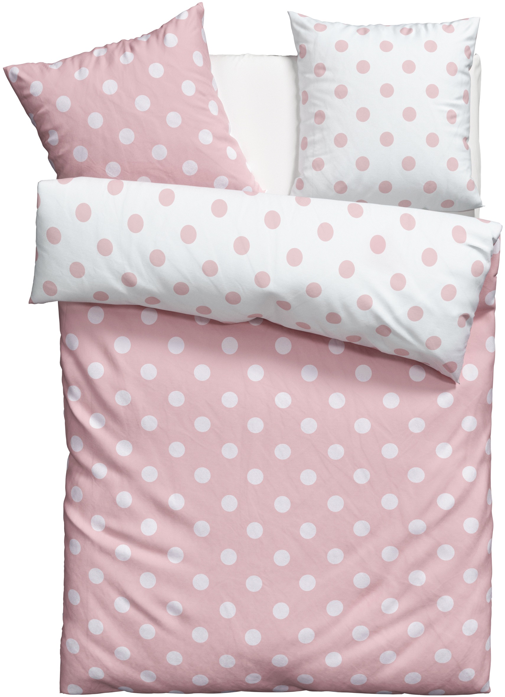 my home Wendebettwäsche "Dots" 2 Stk. tlg. ab Größe 135x200 cm, aus recycel günstig online kaufen
