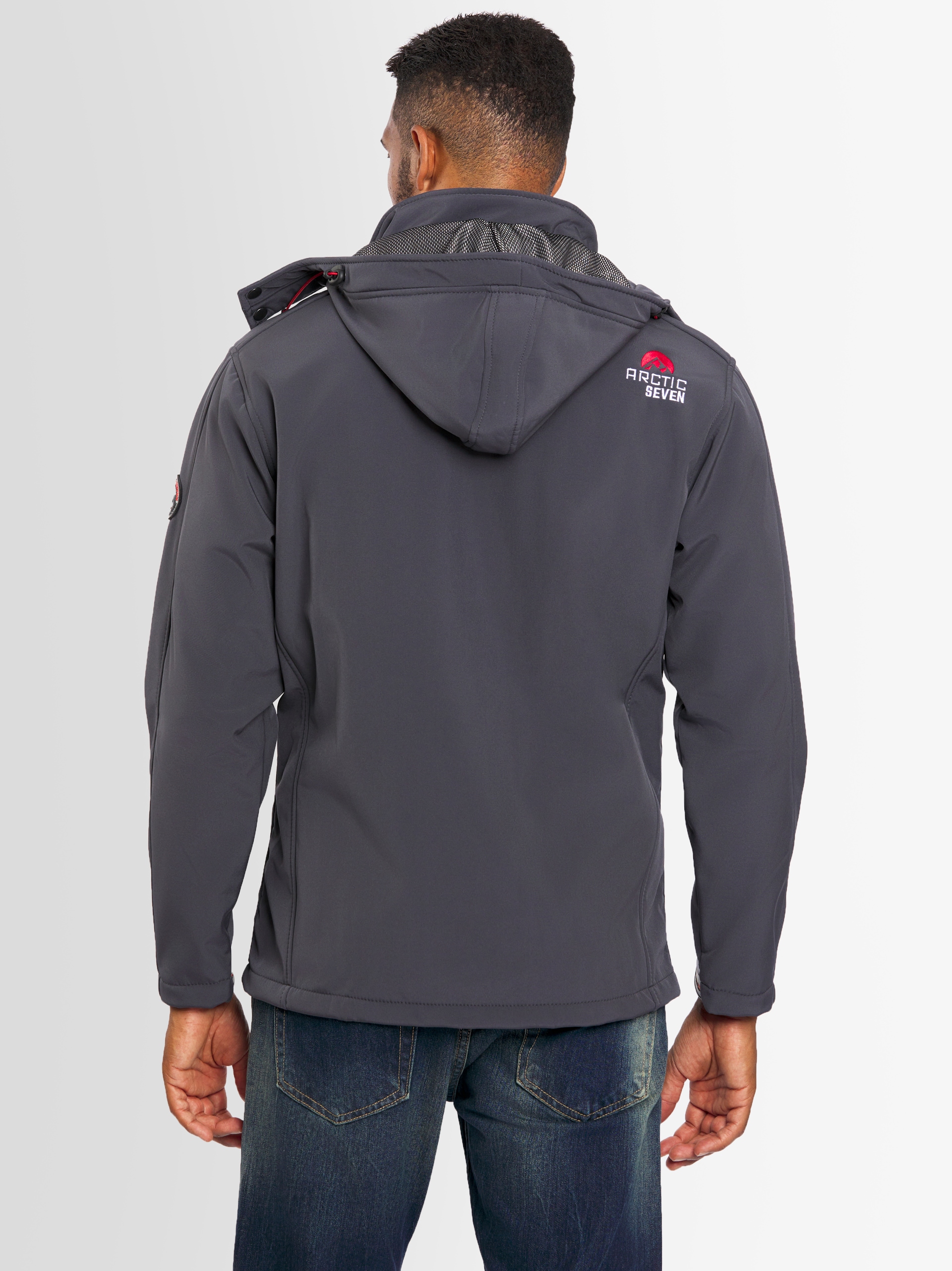 Arctic Seven Softshelljacke »ASAdventuraa«, sportliche Outdoorjacke mit abnehmbarer Kapuze