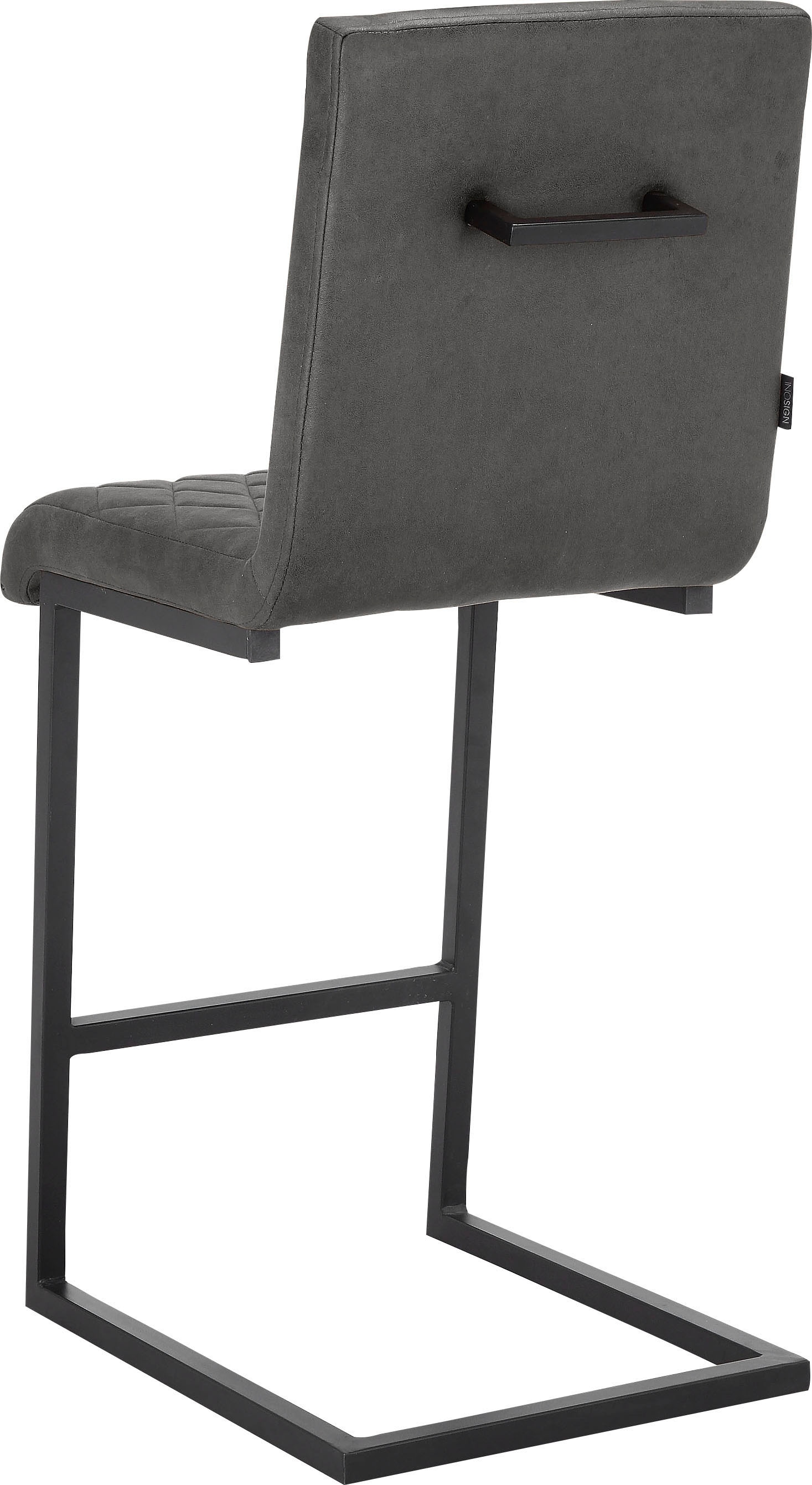 INOSIGN Bistrostuhl »Janelle«, 2 St., Microfaser, Sitz und Rücken gepolstert, Nähte am Sitz und Rücken, Sitzhöhe 65 cm