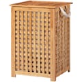 welltime Wäschekorb »Bambus«, Wäschesammler, Breite 40 cm, Bambus, Wäschesack aus Stoff