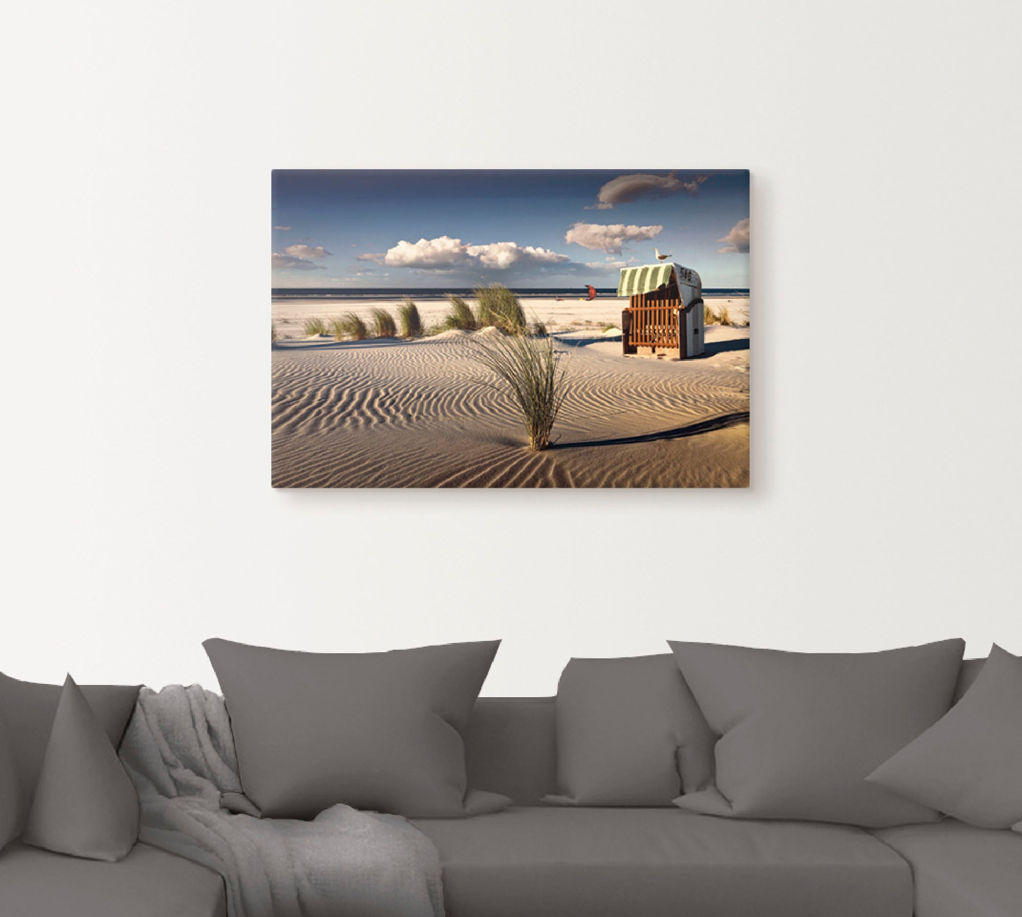 Artland Wandbild »An einem Sommerabend am Strand«, Küste, (1 St.), als Alubild, Outdoorbild, Leinwandbild, Poster in verschied. Größen