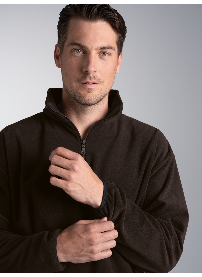 Trigema "TRIGEMA Fleece Sweatshirt mit Stehkragen"