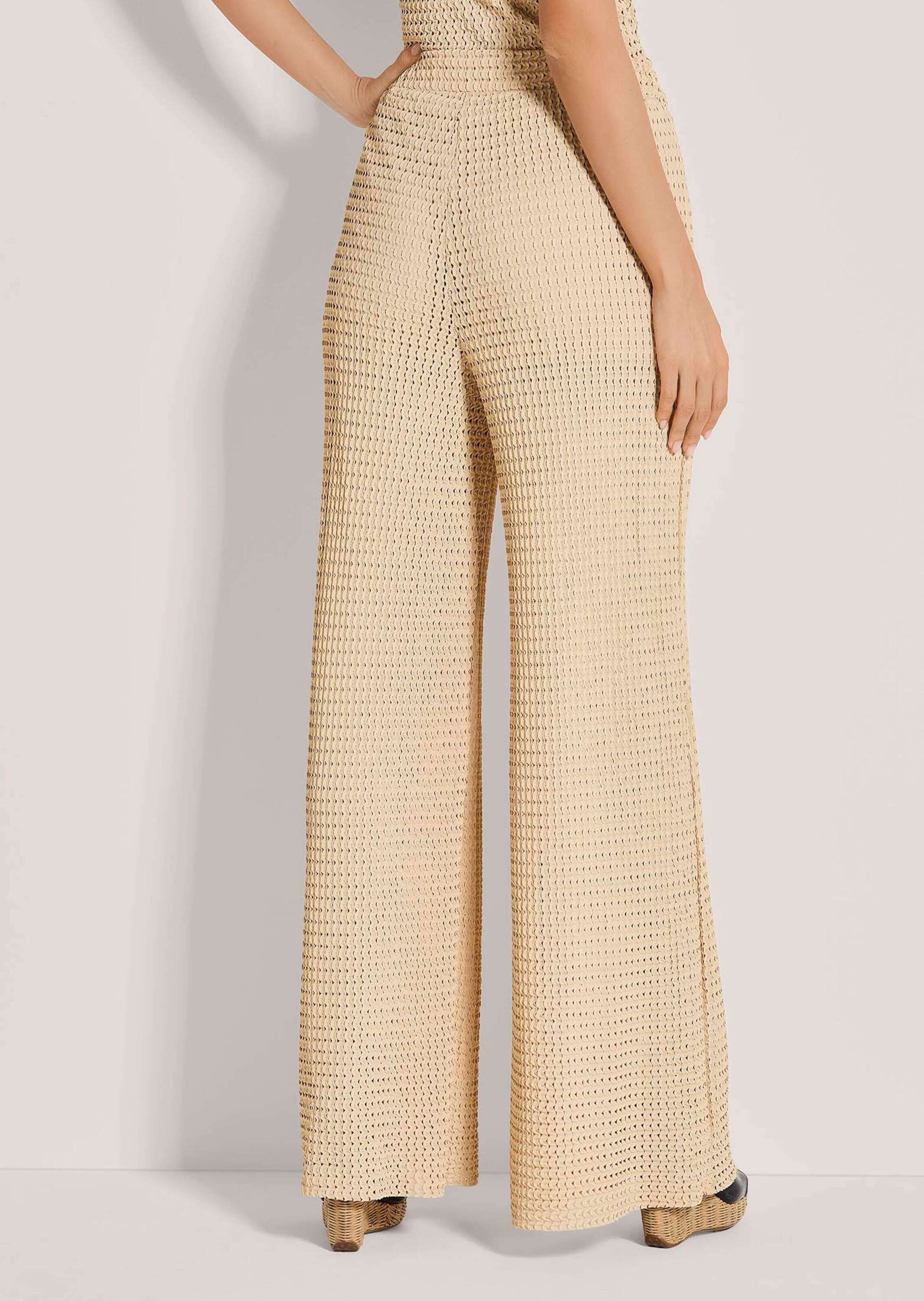 MADELEINE Palazzohose »Sommerhose Weite Hose mit Ajour-Optik«