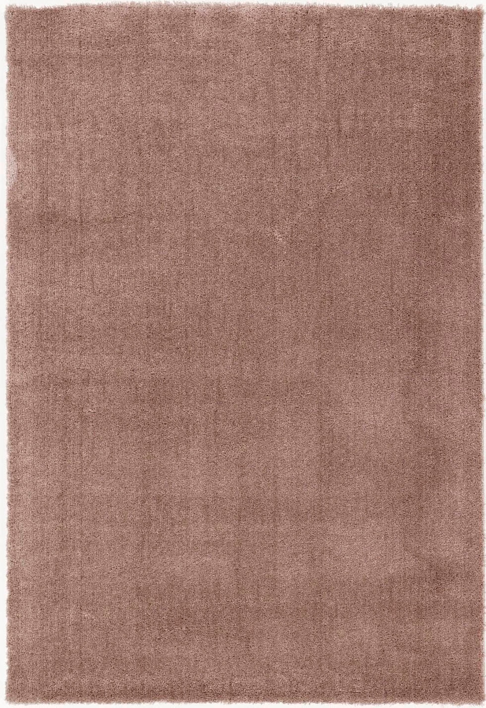 Hochflor-Teppich OCI DIE TEPPICHMARKE "Royal Uni", braun (hellbraun), B:65cm H:30mm L:130cm, Kunstfaser, Teppiche, weich durch Microfaser, Langflor, Shaggy, Wohnzimmer