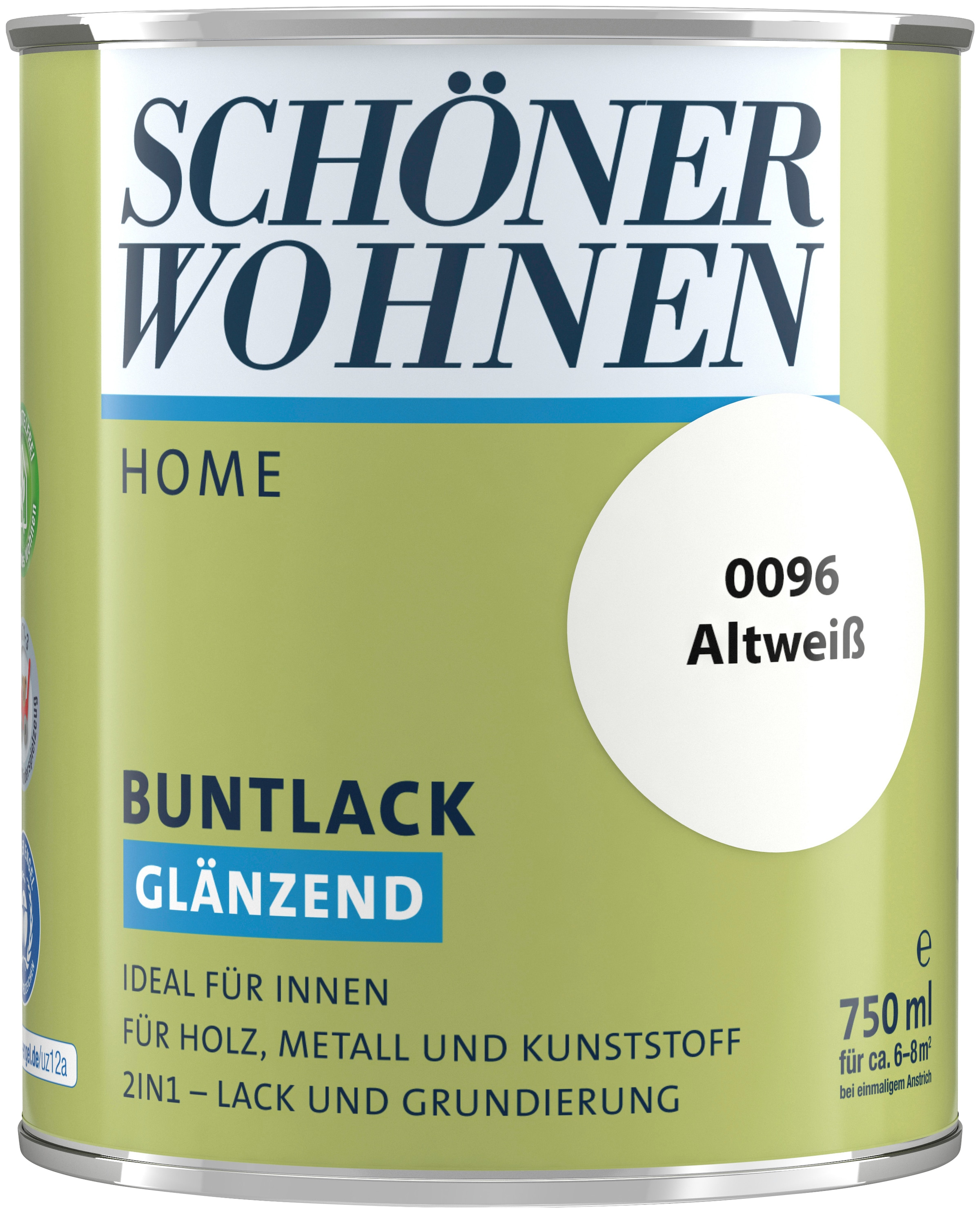 SCHÖNER WOHNEN FARBE Lack »Home Buntlack«, 750 ml, altweiß, glänzend, ideal für innen,...