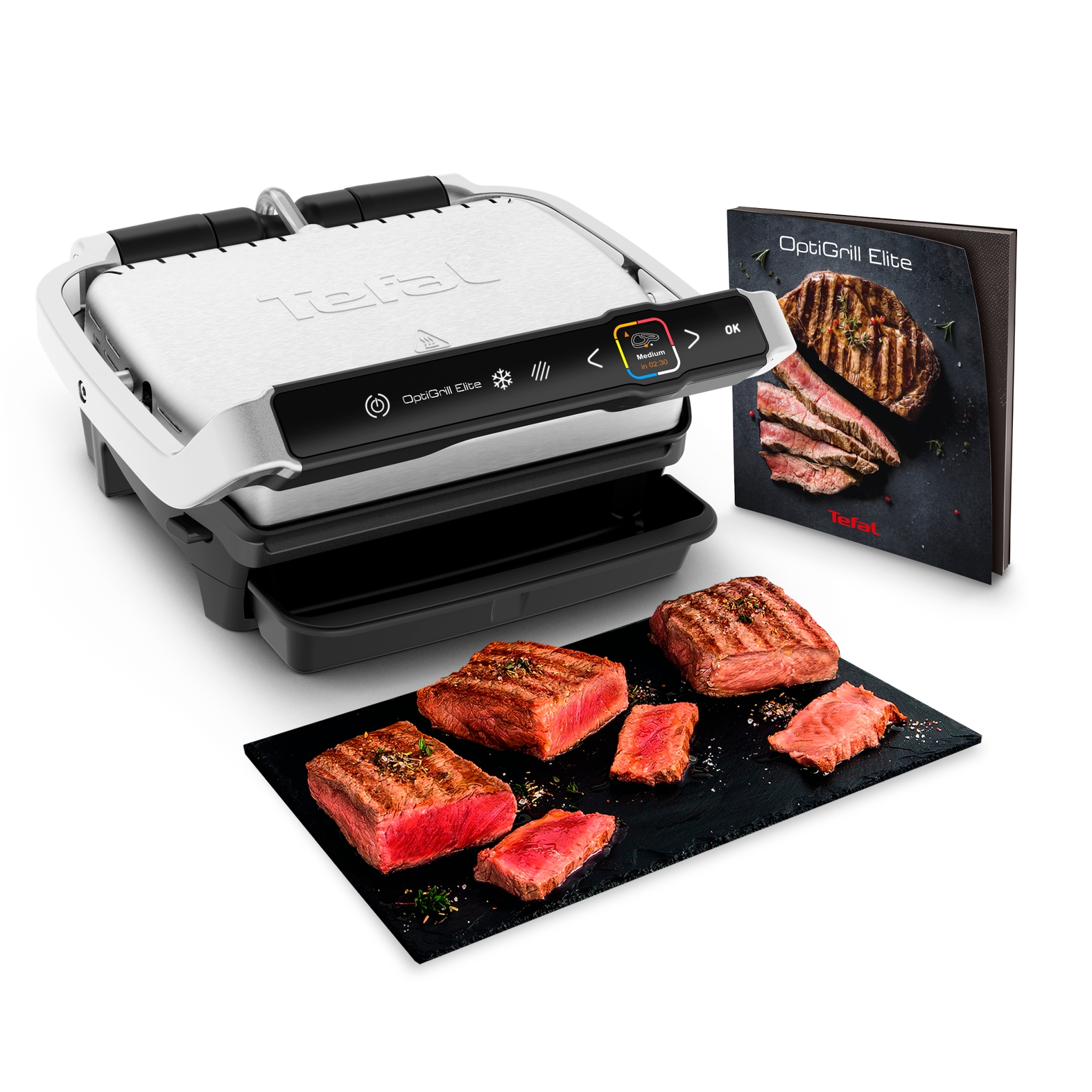 Tefal Kontaktgrill "GC750D OptiGrill Elite" 2000 W 12 Programme, intuitiver günstig online kaufen