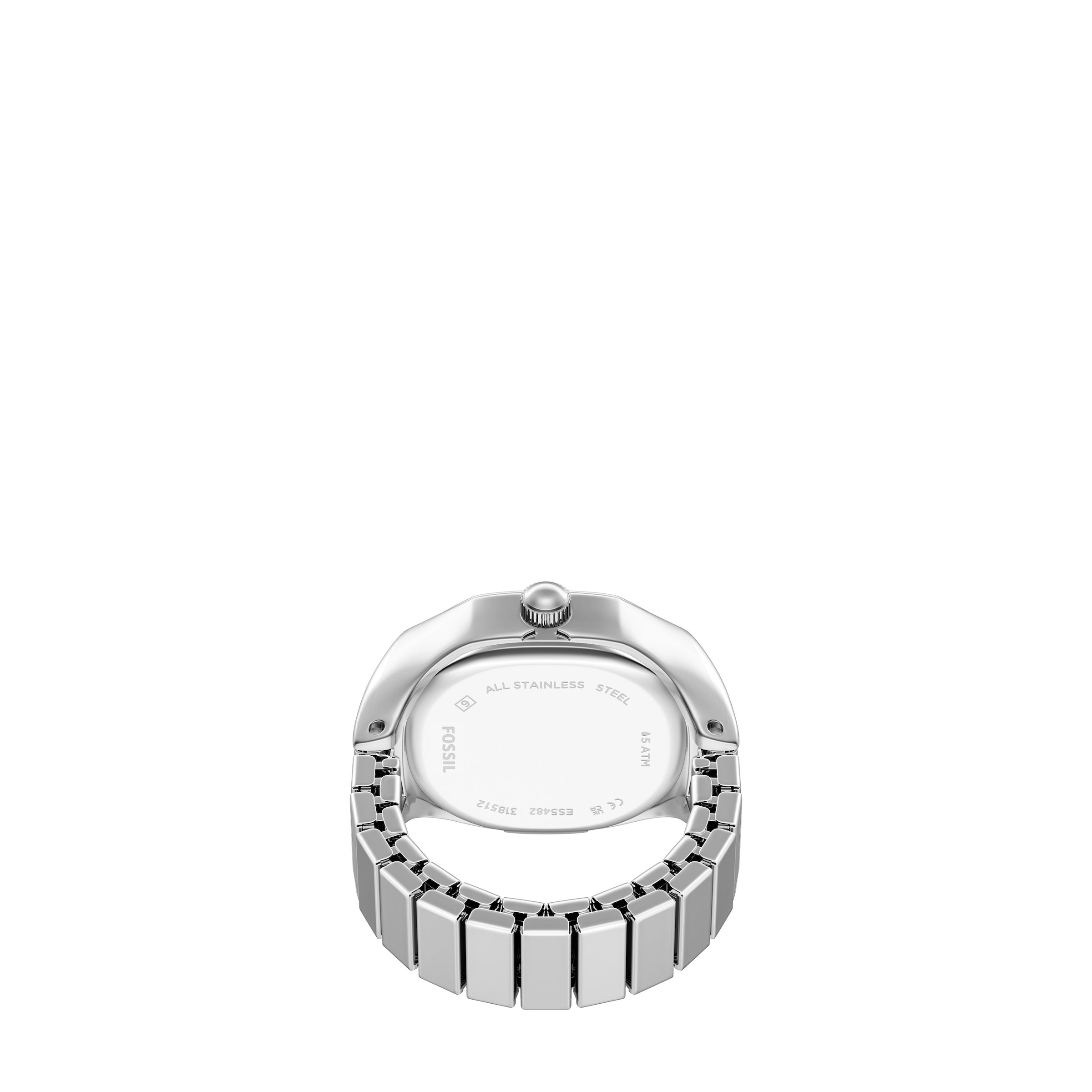 Fossil Quarzuhr »Watch Ring« Armbanduhr, Damenuhr, Edelstahlarmband, analog