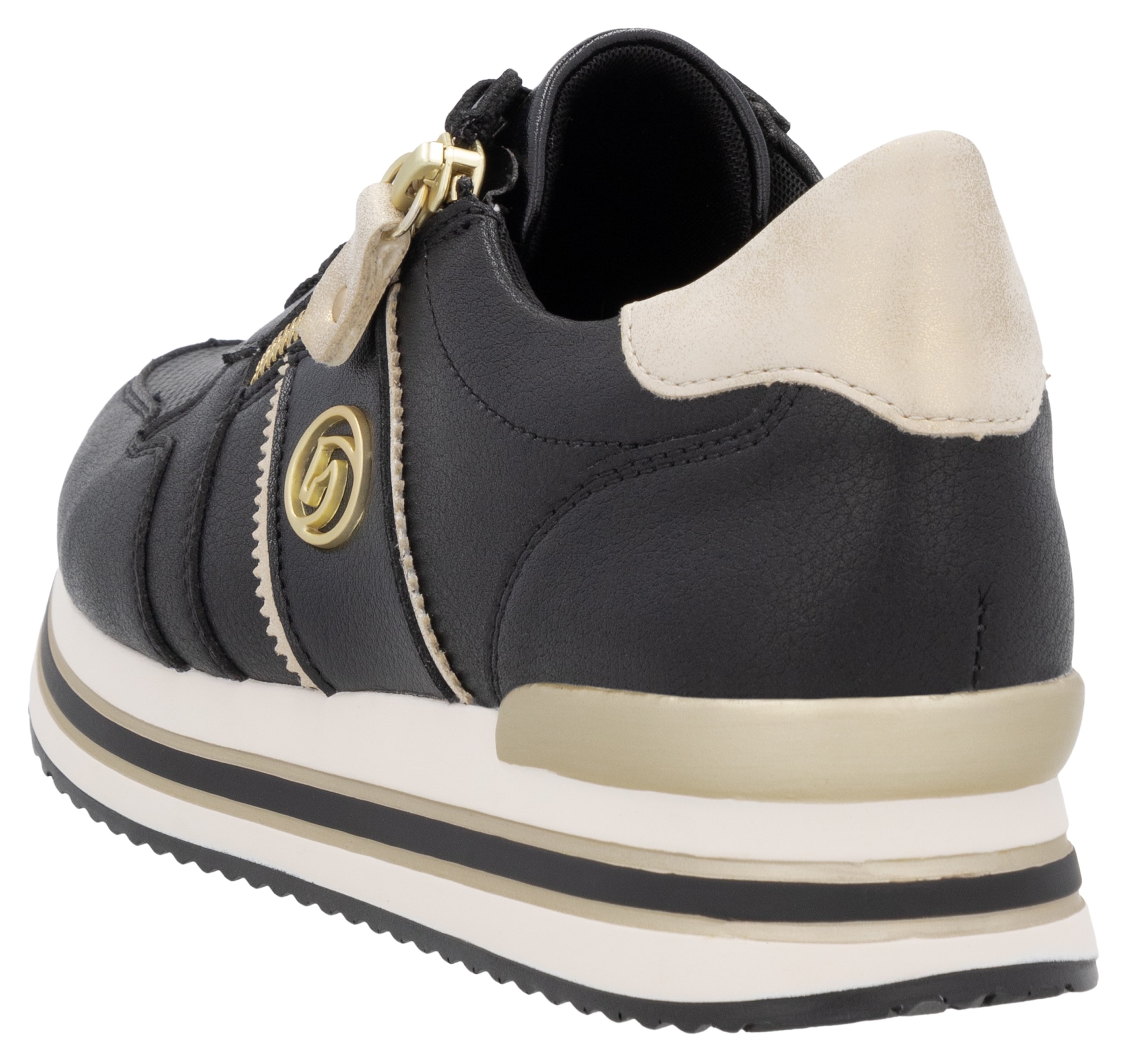 Remonte Plateausneaker, Freizeitschuh, Halbschuh, Schnürschuh mit seitlichem Reißverschluss