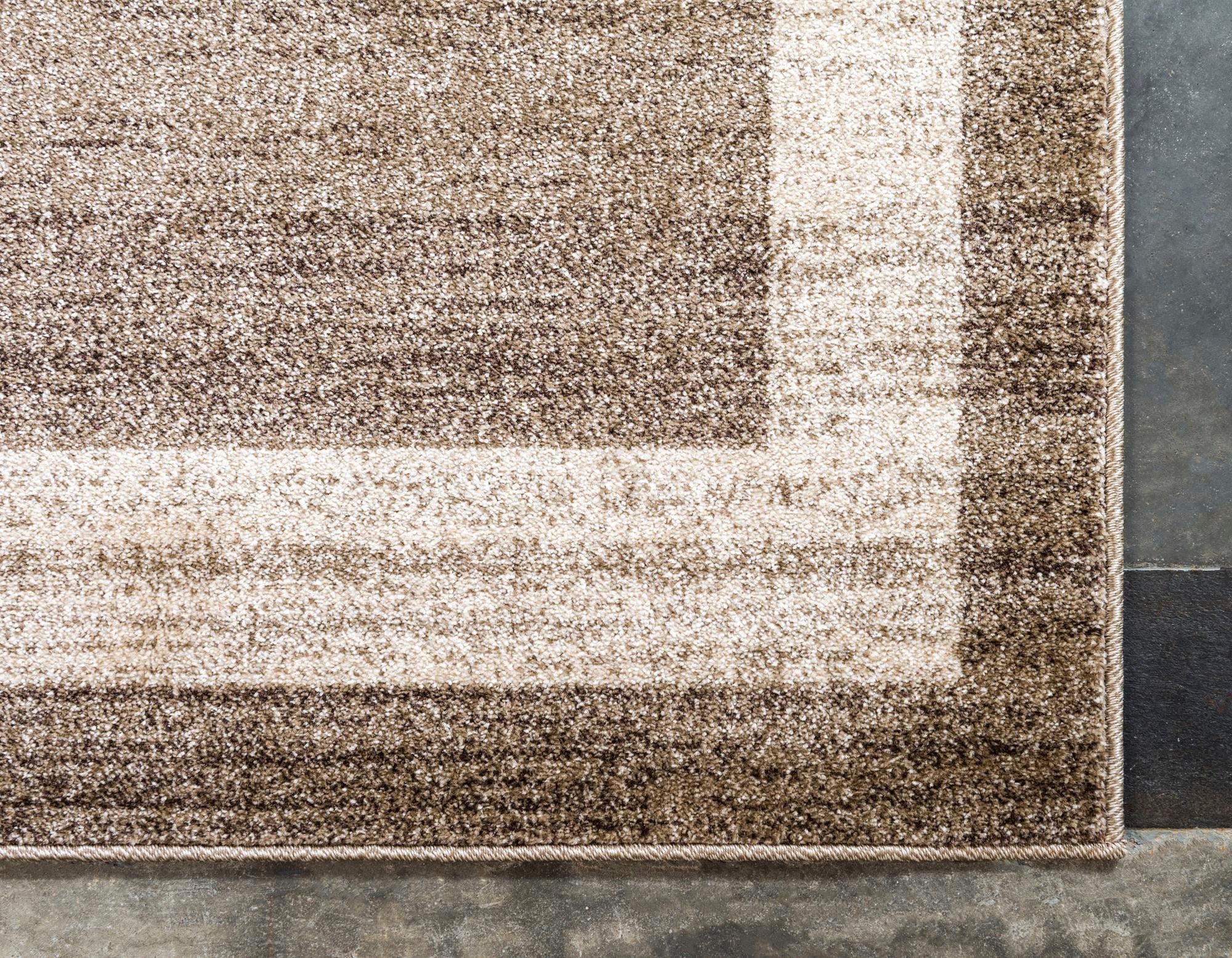 Teppich "Good Times, LAGERRÄUMUNG", braun (hellbraun, beige), B:152cm H:13mm L:244cm, Polypropylen (PP), MYFLAIR MÖBEL & ACCESSOIRES, Teppiche, Teppich, Kurzflor, gewebt, melierte Optik, mit Bordüre 5