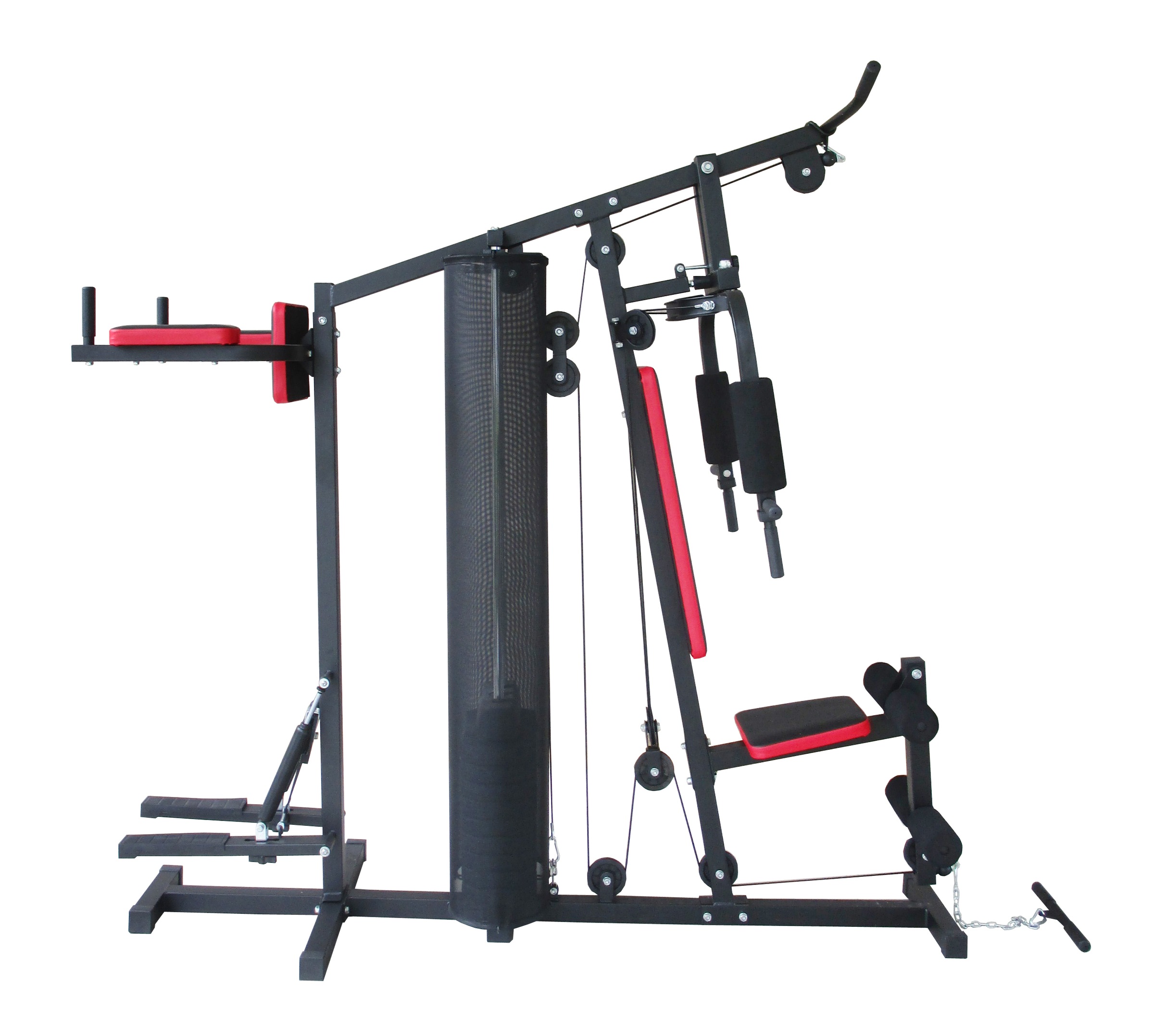 MOTIVE FITNESS by U.N.O. Kraftstation "Multi-Gym Challenge" 10 Gewichtsblöcke Seilzug, Butterflystange, Latzug, Ruderfunktion und mehr, max. Benutzergewicht 120 kg, max. Trainingsgewicht 100 kg