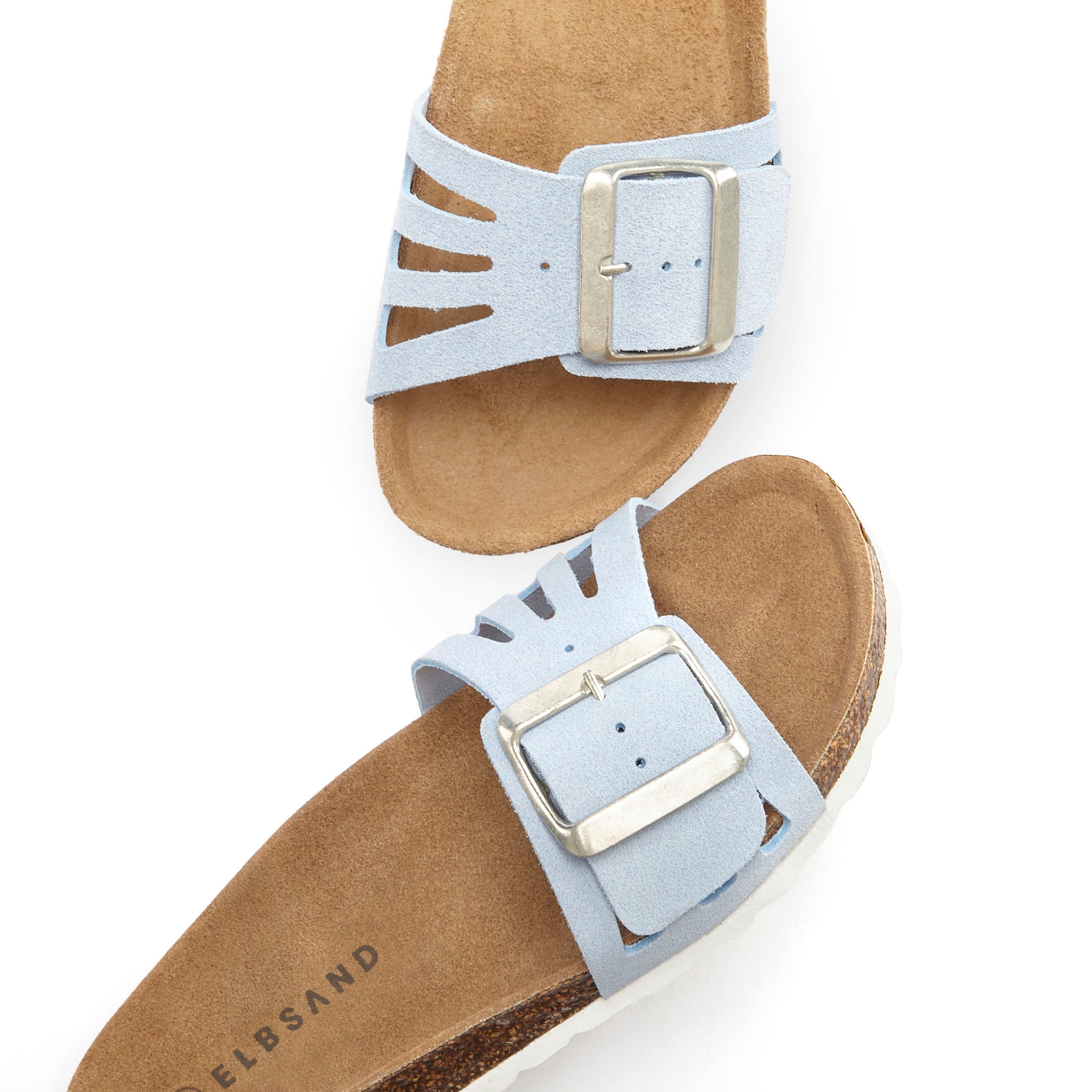 Elbsand Pantolette »Sandale«, Mule, offener Schuh aus Leder mit weichem Komfortkorkfußbett