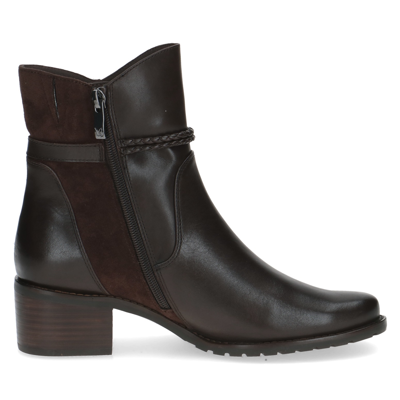 Caprice Stiefelette, Blockabsatz, Businessschuh mit geflochtenem Zierriemch günstig online kaufen