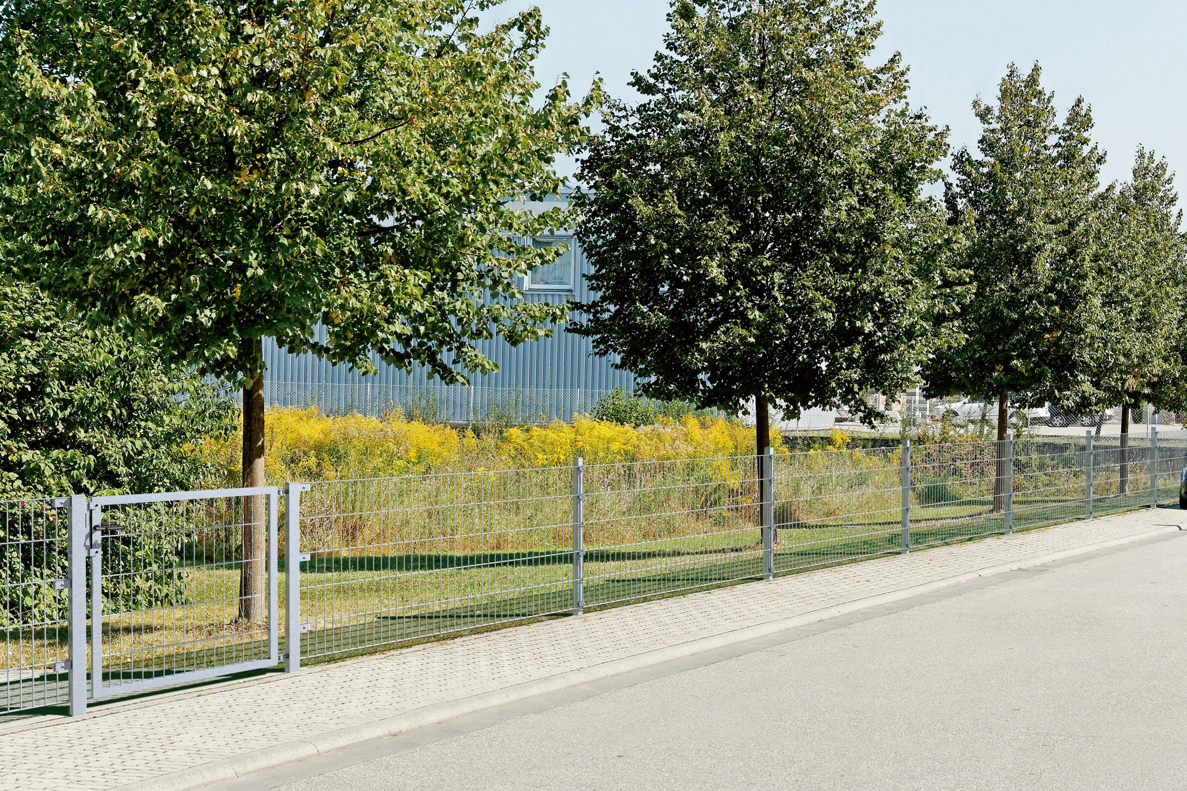 Alberts Doppelstabmattenzaun »Grundset«, Höhe: 80-160 cm, Gesamtlänge: 4-30 m, zum Einbetonieren