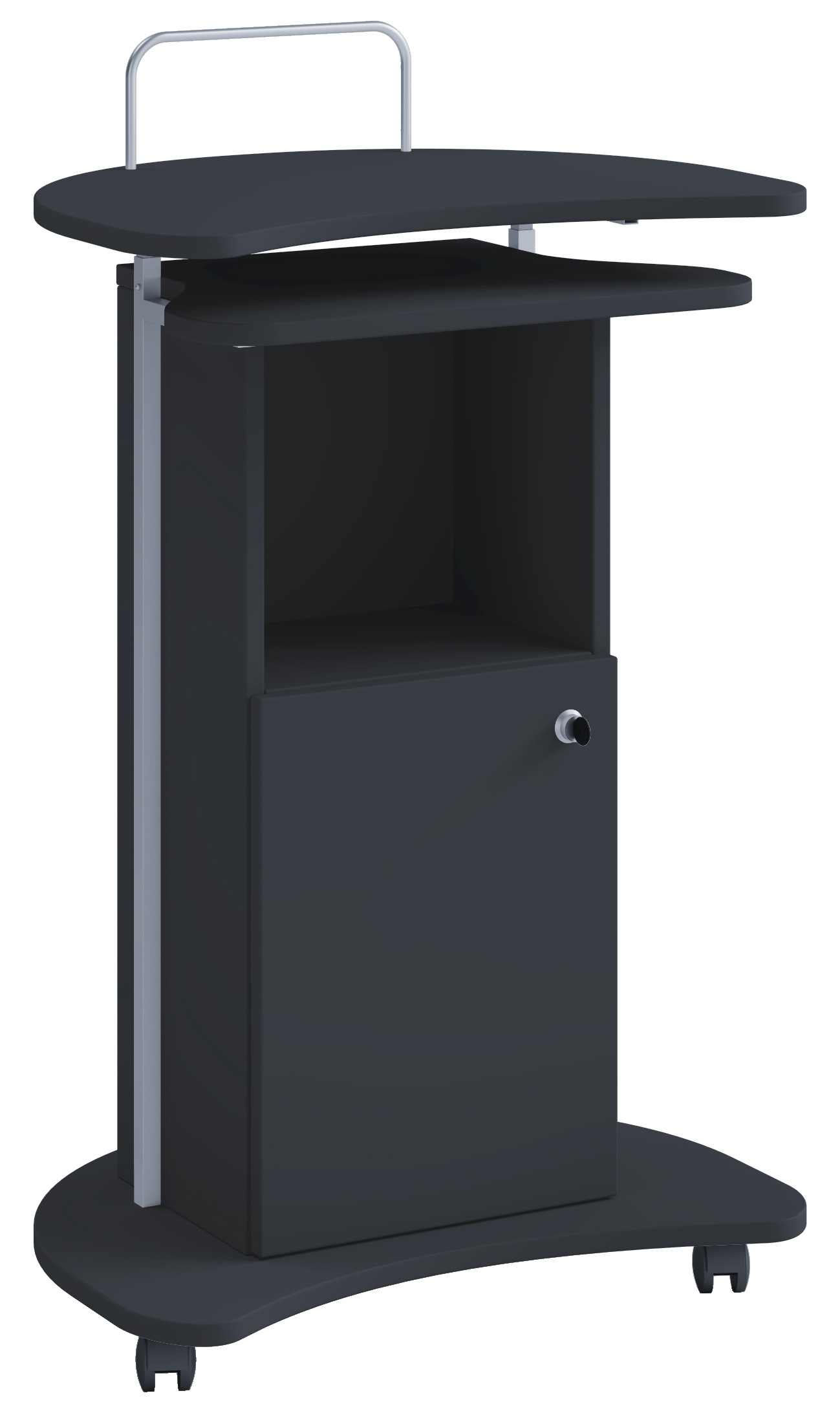 VCM Stehpult »VCM Holz mobiles Rednerpult | Maße ca. H. 93 bis 111x B. 56x T. 41 cm | rollbar mit Schublade | Stehpult - Komil«, (Komil)