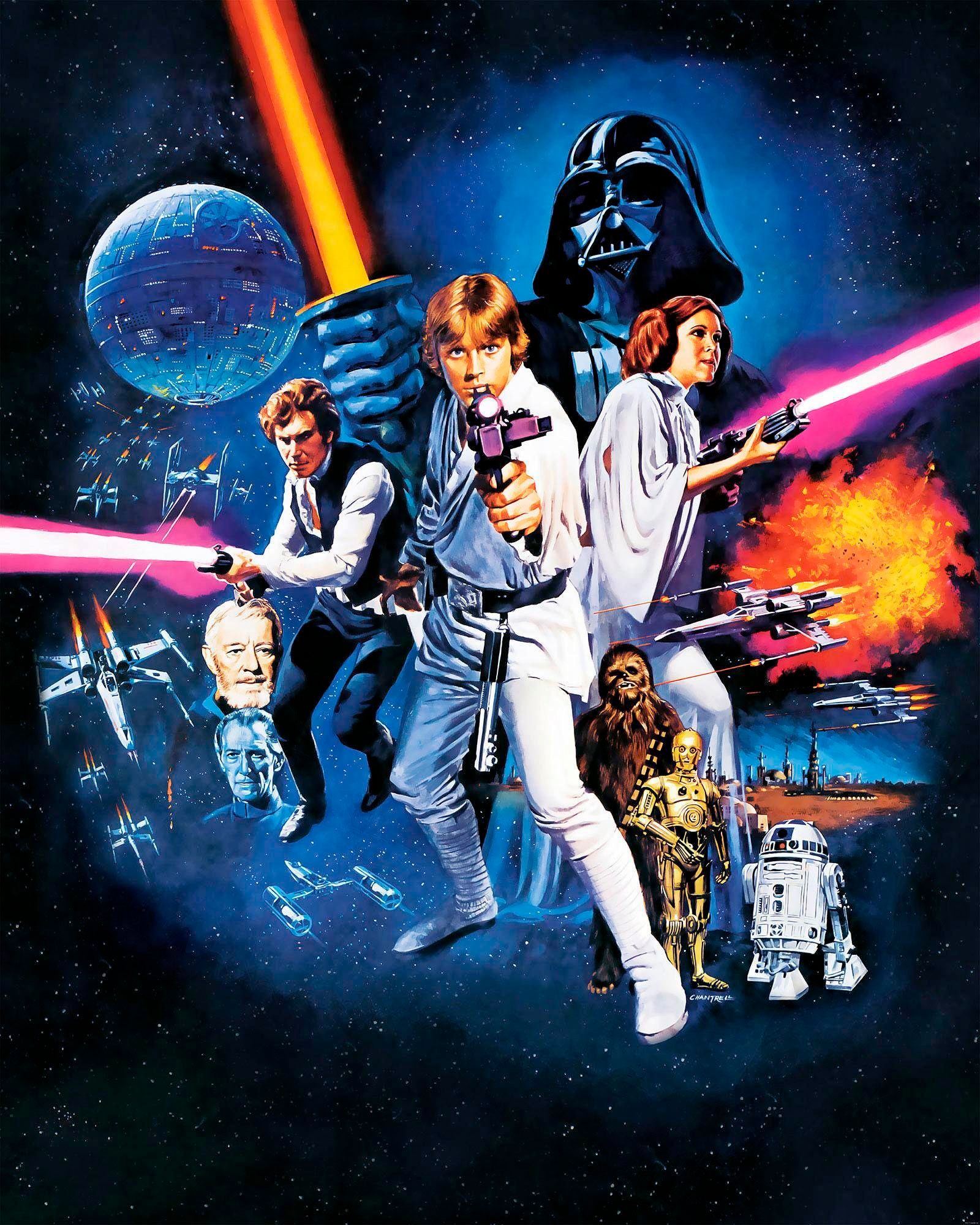 Komar Vliestapete "Star Wars Poster Classic 1", 200x250 cm (Breite x Höhe), Vliestapete, 100 cm Bahnbreite