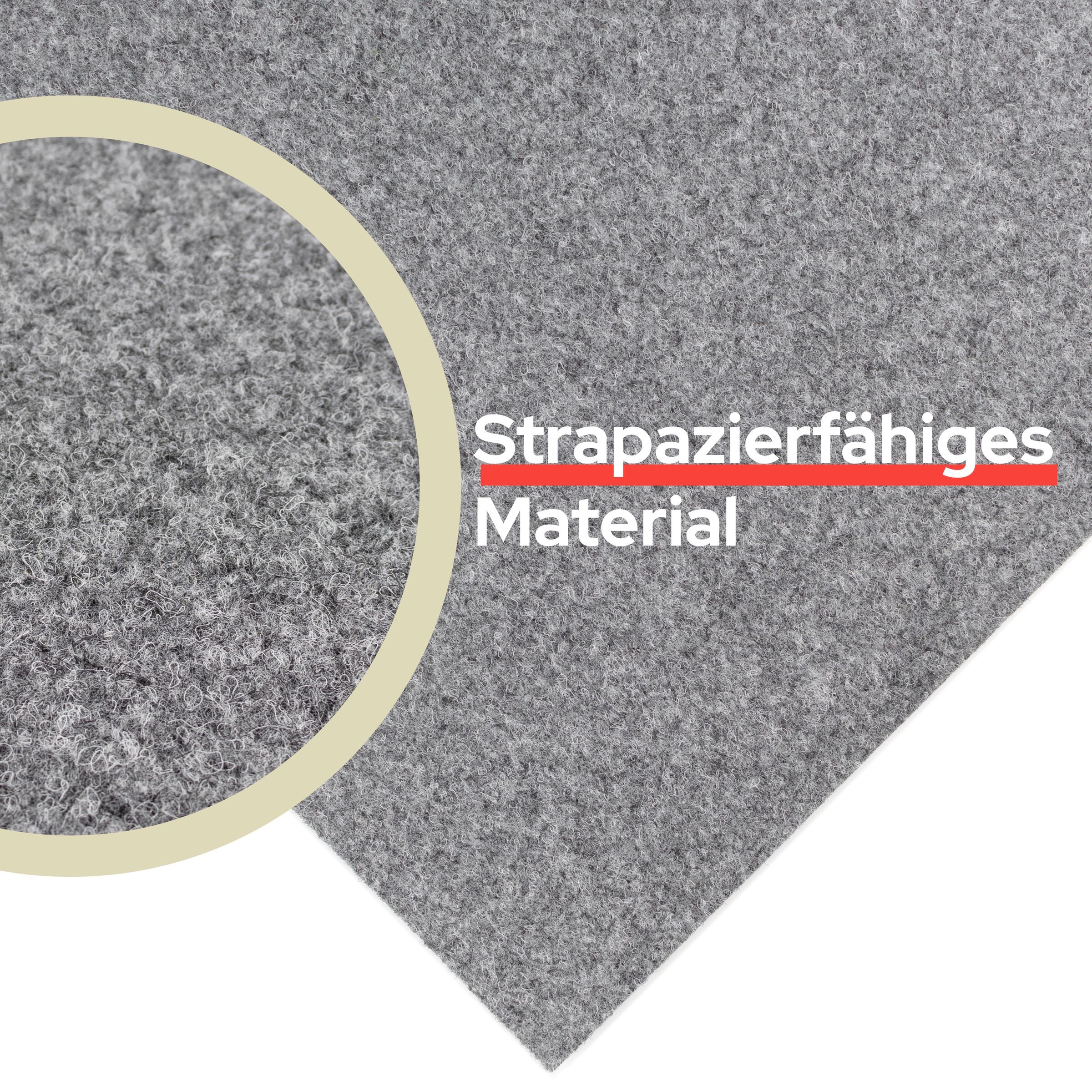 Primaflor-Ideen in Textil Teppichboden »Nadelfilz REWIND, Made in Belgium«, rechteckig, 5 mm Höhe, Breite 200 cm, Uni Farben, robust & strapazierfähig