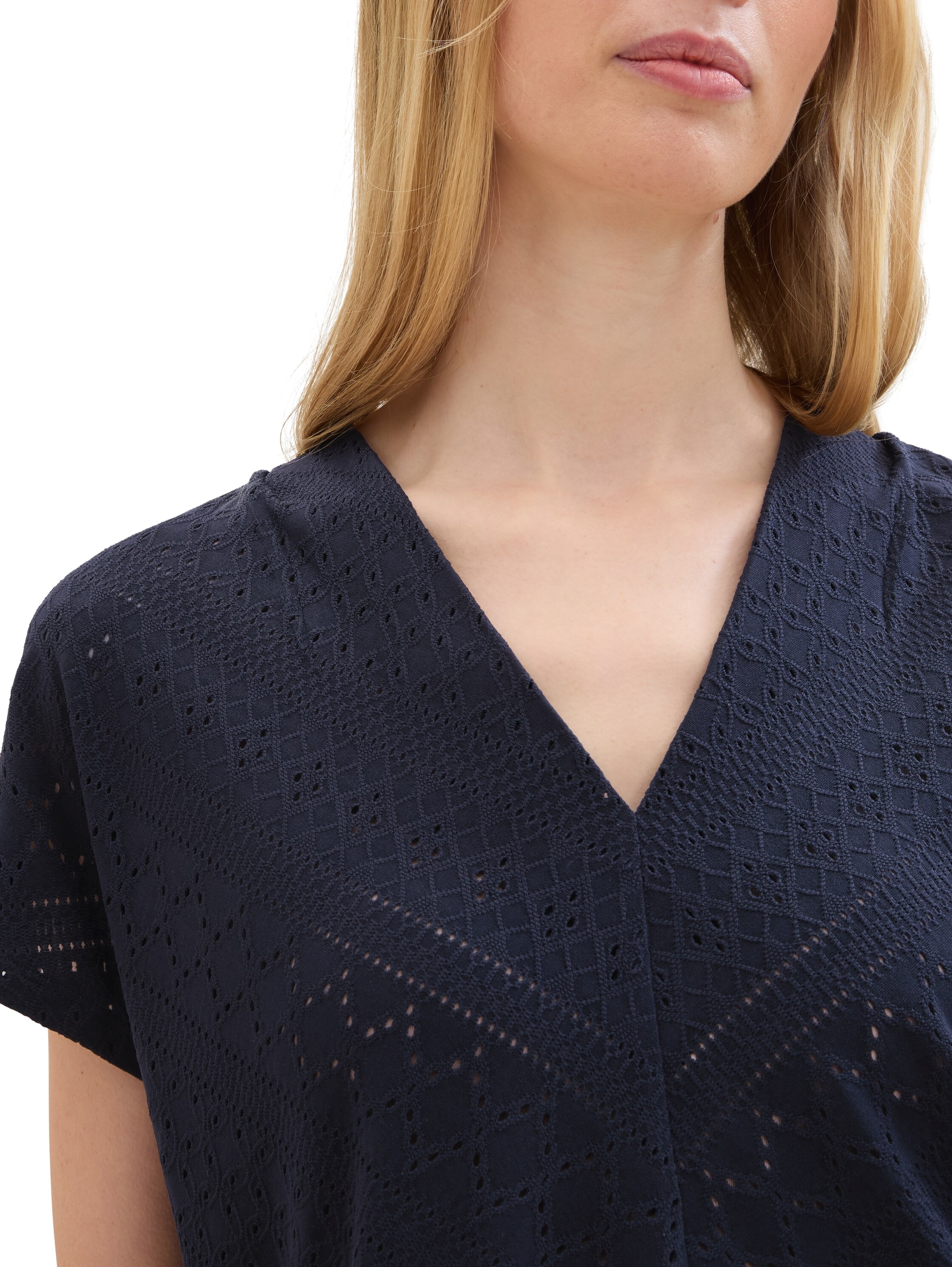 TOM TAILOR T-Shirt, mit Jacquard-Muster