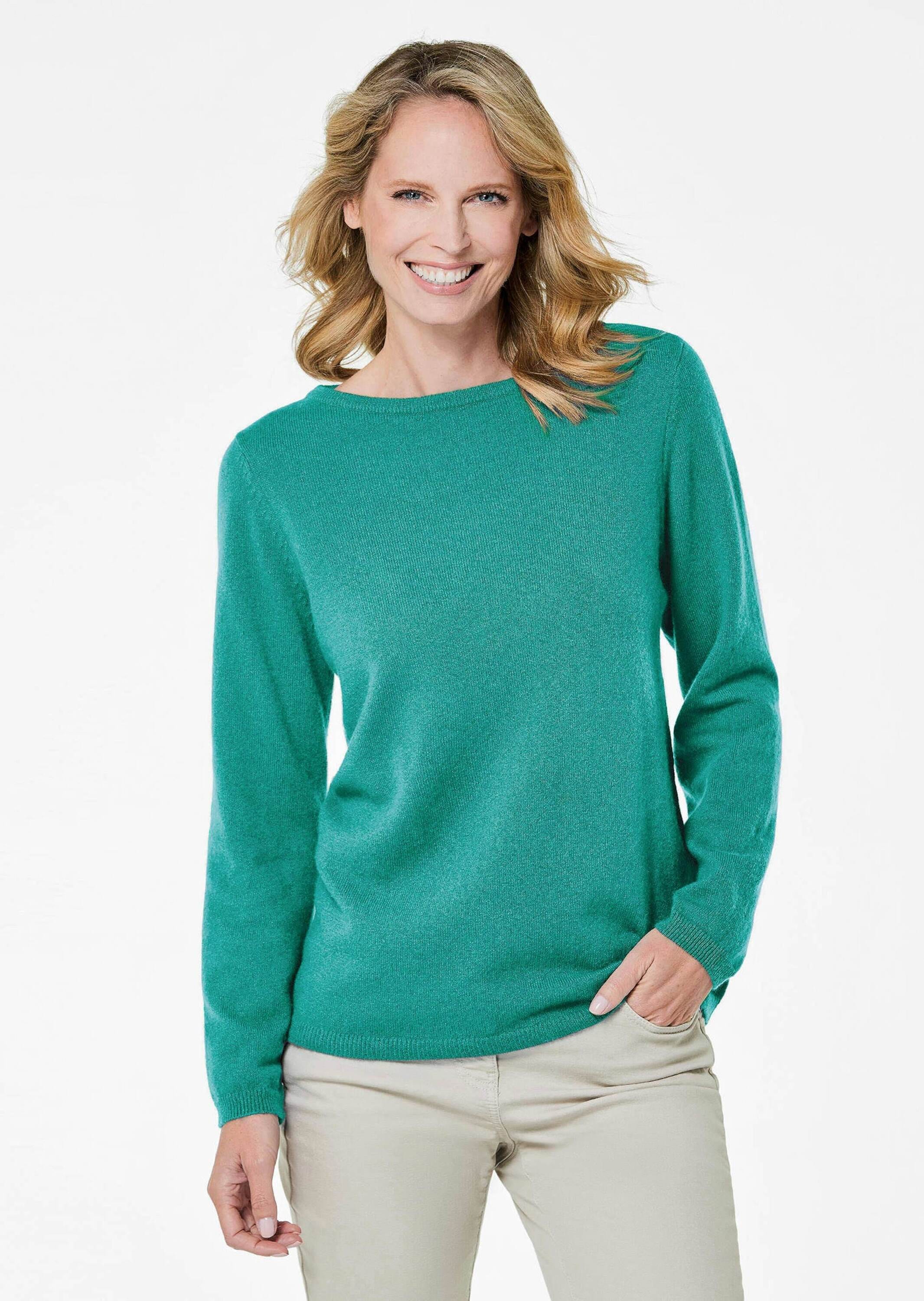 GOLDNER Strickpullover »Kaschmirpullover Kaschmirpullover mit U-Boot Ausschnitt«