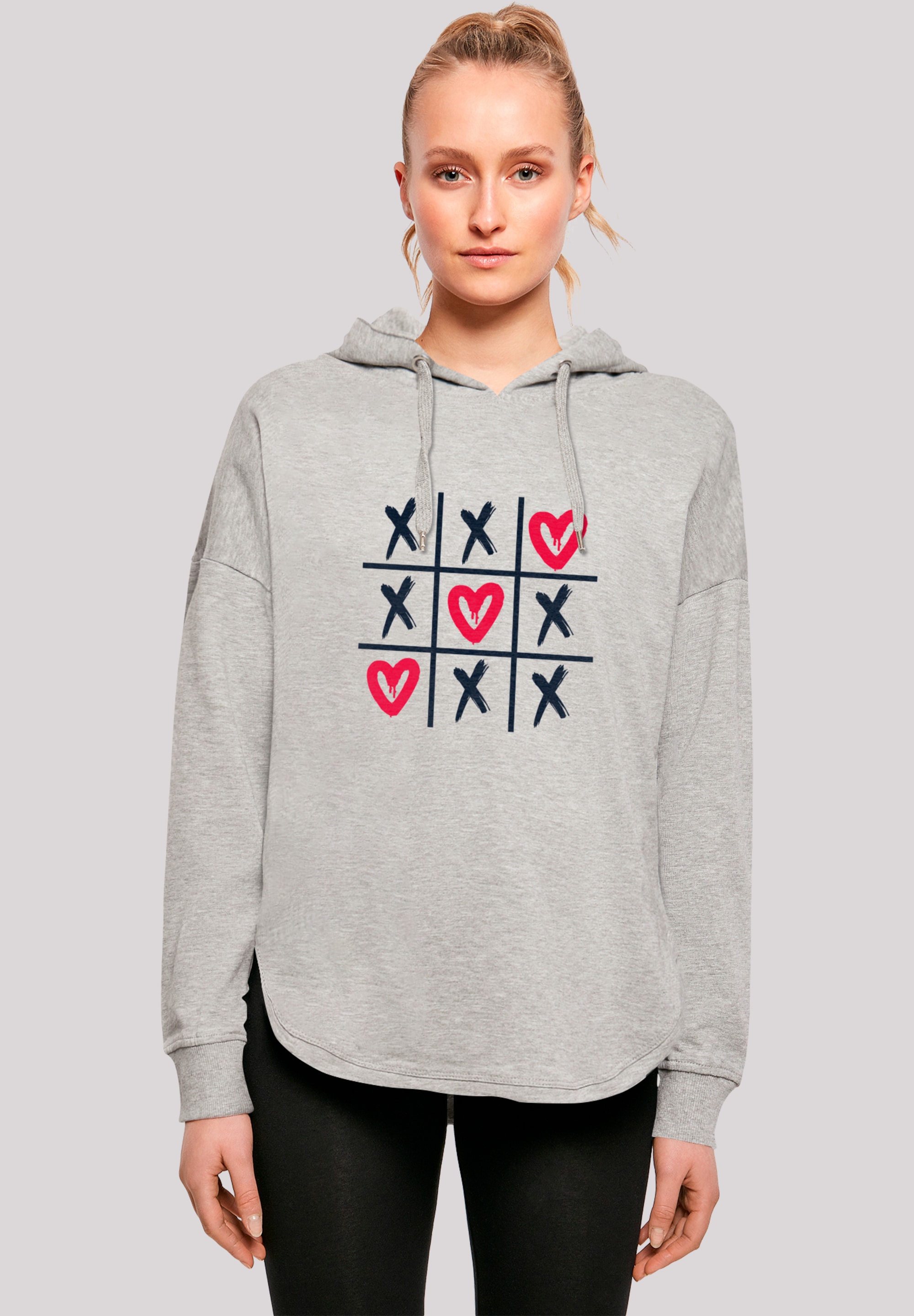 F4NT4STIC Kapuzenpullover "Valentinstag Herz Tic Tac Toe", Premium Qualität günstig online kaufen