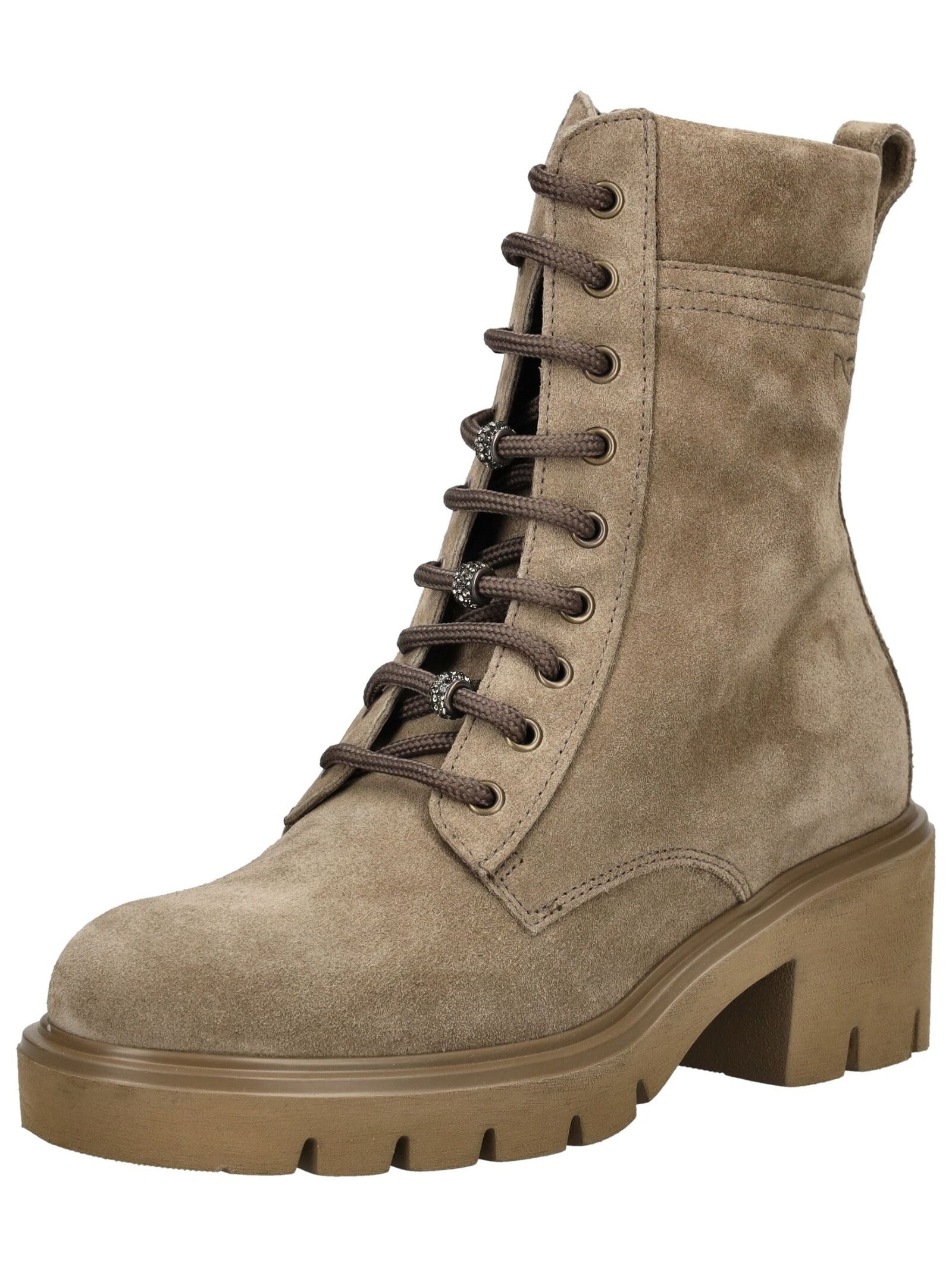 Nero Giardini Schnürstiefelette "Nero Giardini Stiefelette Veloursleder" günstig online kaufen