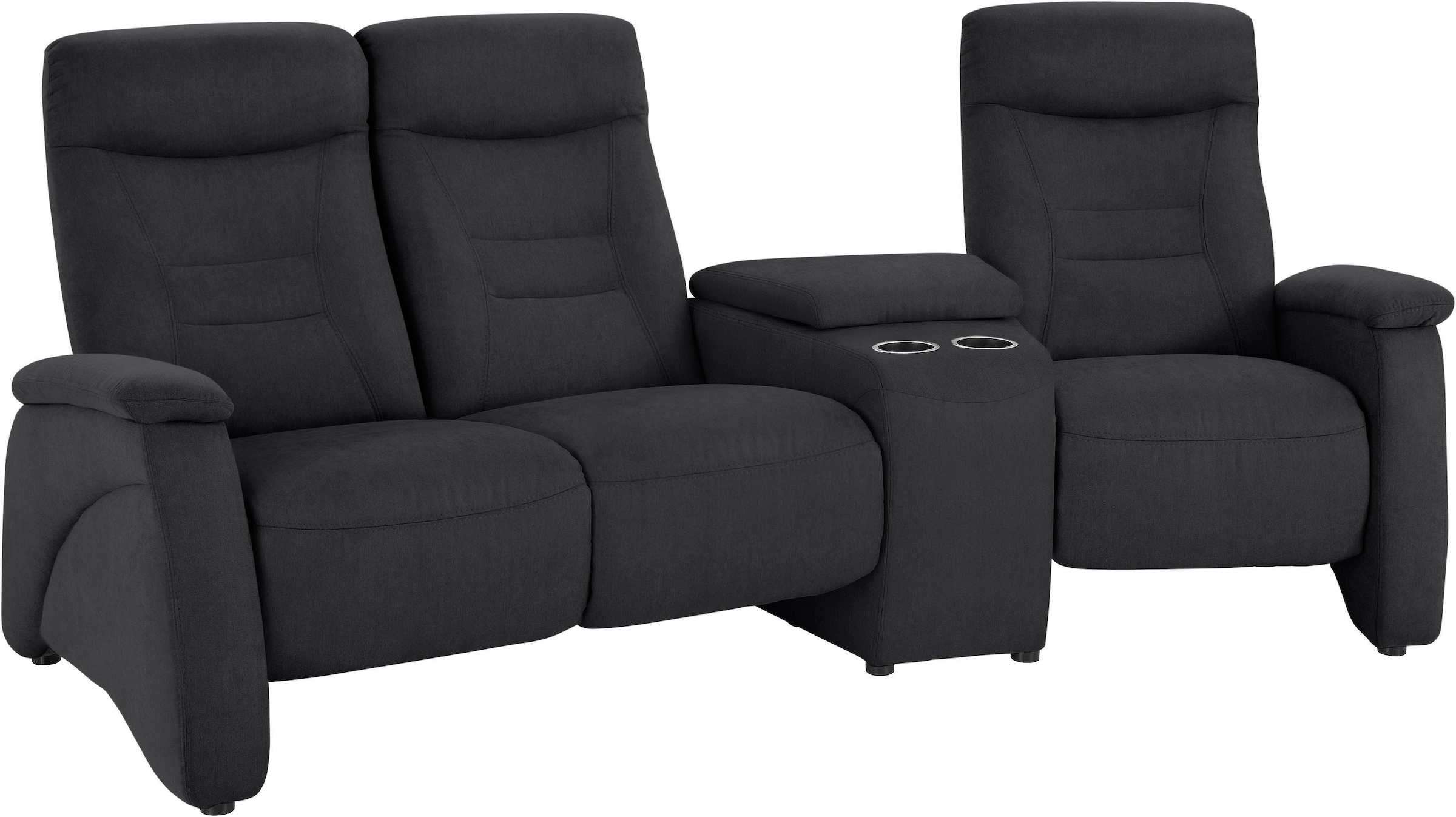 exxpo - sofa fashion 3-Sitzer »Ascoli, Kinosofa mit hohem Sitzkomfort, bequeme Armlehnen«, inkl. Relaxfunktion, Ablage und Staufach, hohe Rückenlehne