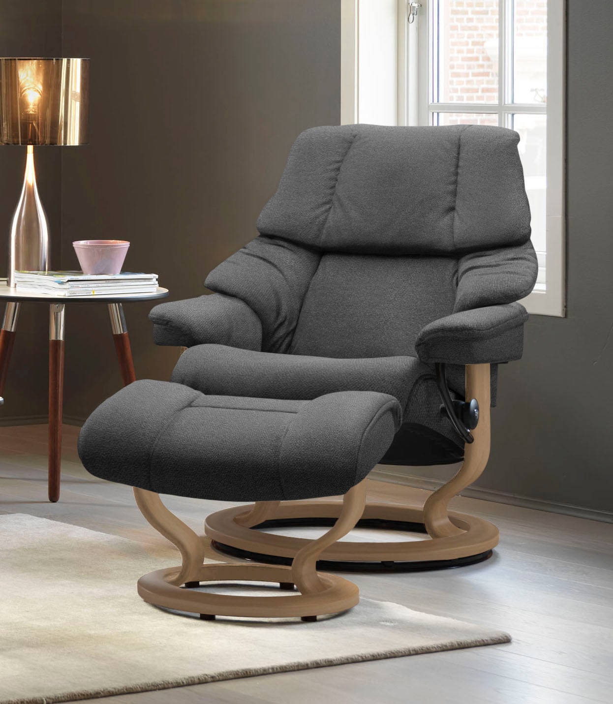 Stressless Relaxsessel "Reno", (Set, Relaxsessel mit Hocker), mit Hocker, m günstig online kaufen