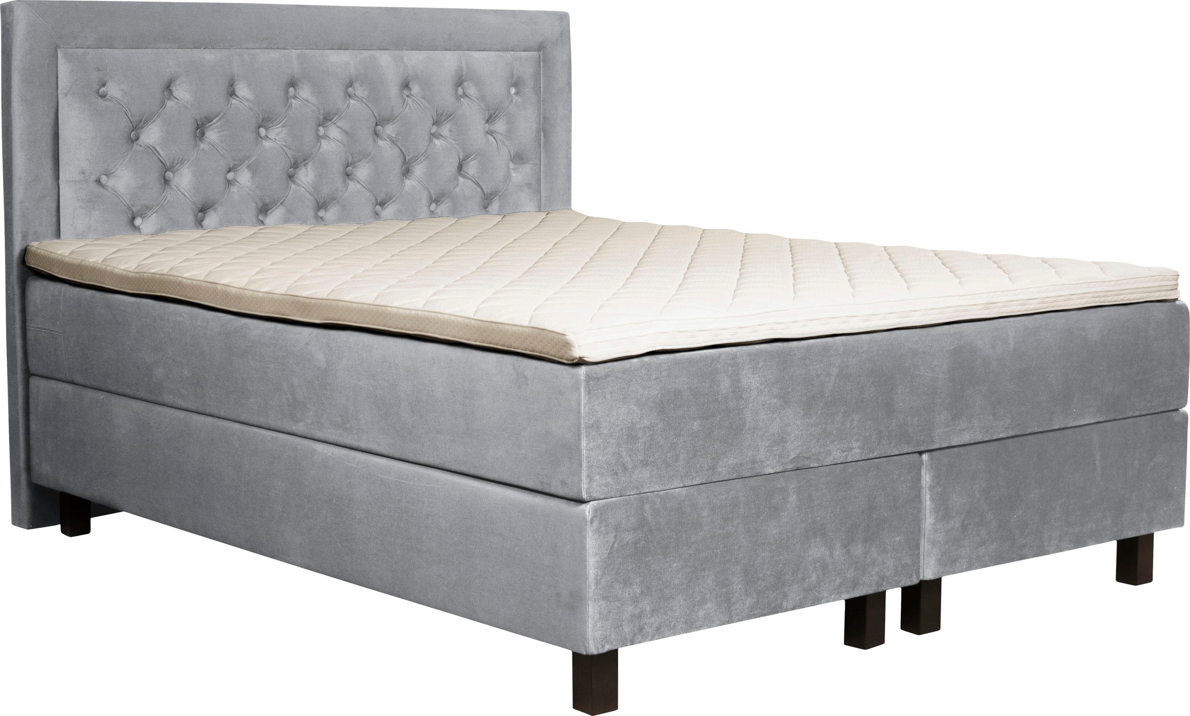 Leonique Boxspringbett »Jeanne«, inkl. Topper mit Taschen-Federkernmatratze