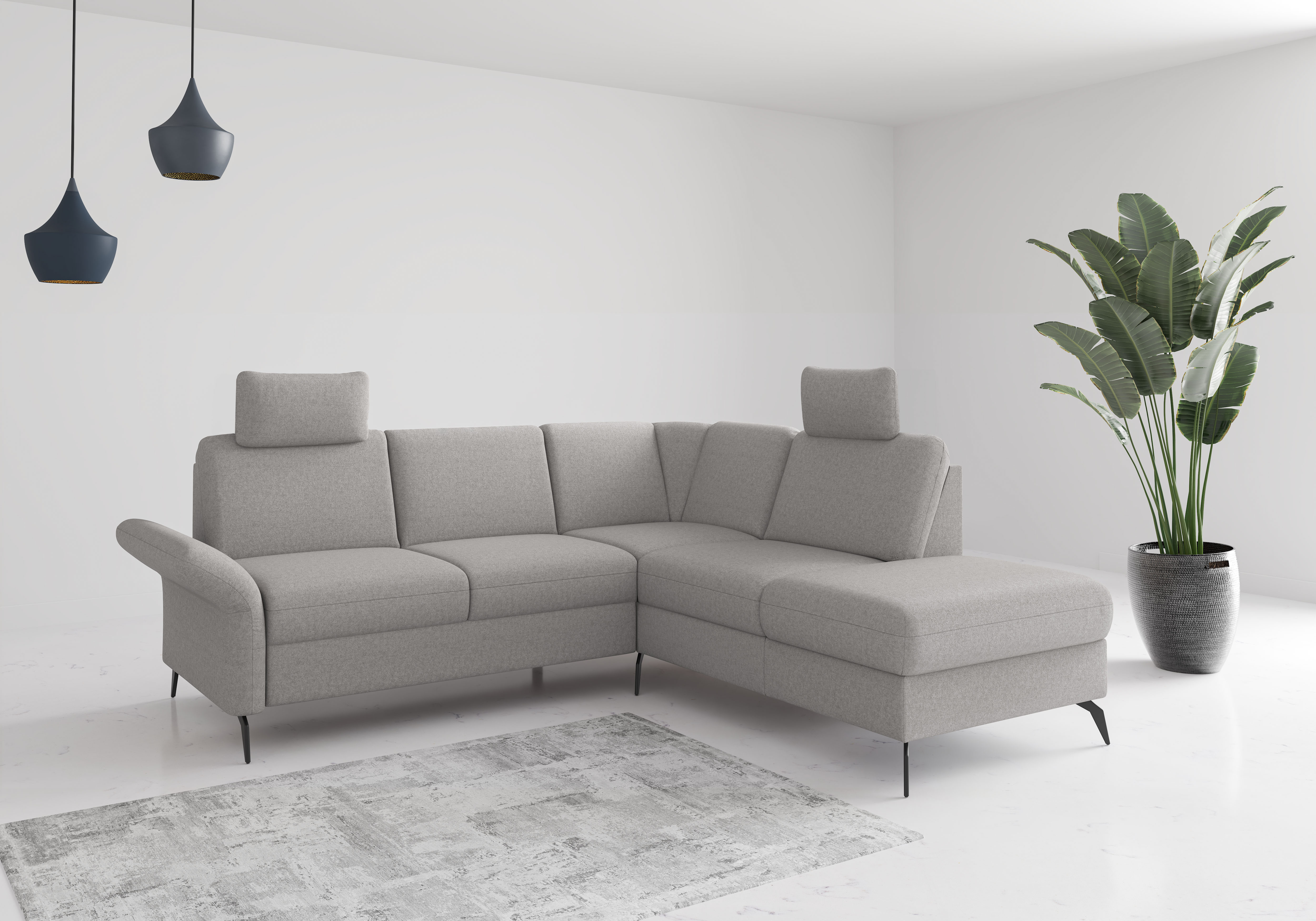 OTTO home Ecksofa "Rochelle" wahlweise mit Schlaffunktion, Bettkasten und Armteilverstellung